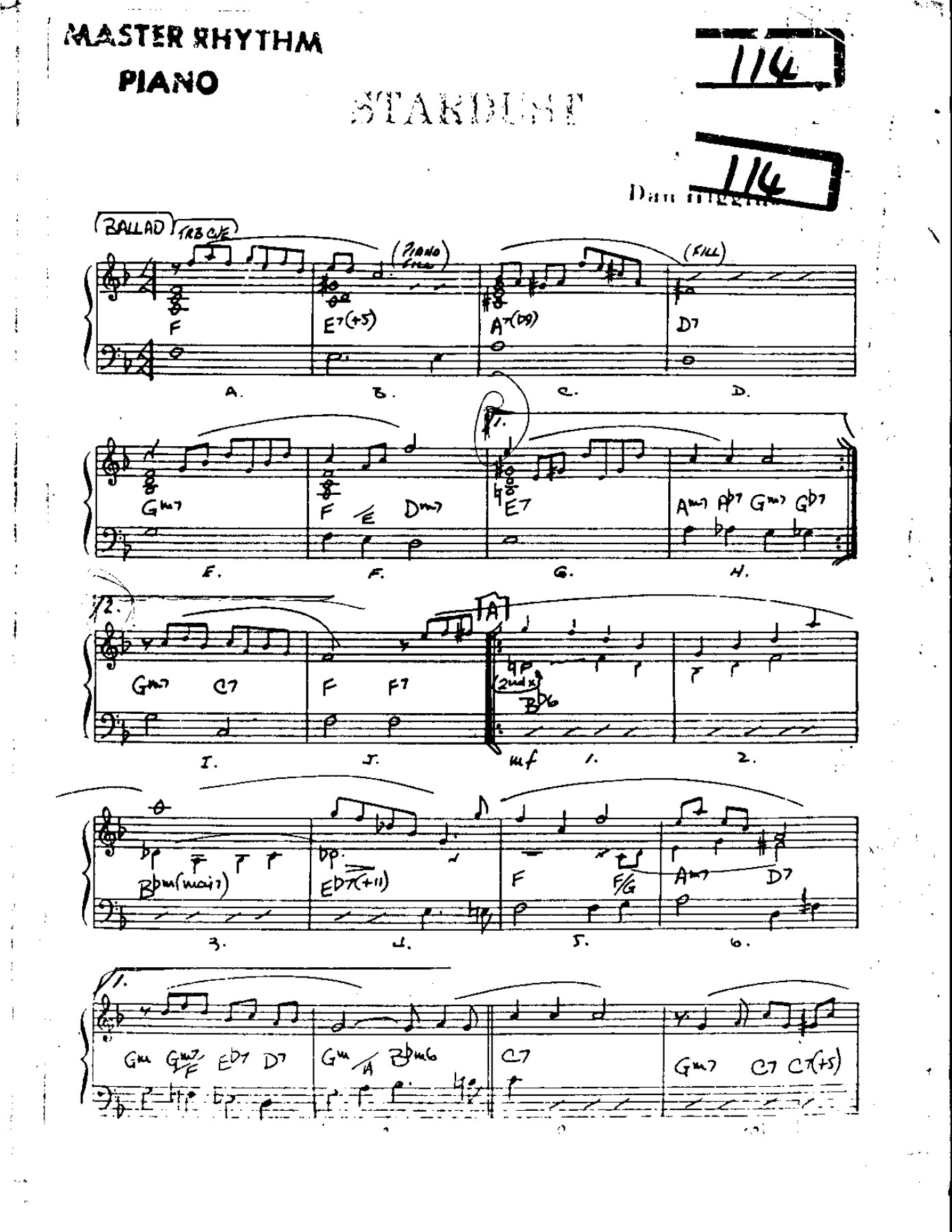 Stardust-Bass — sheet music preview