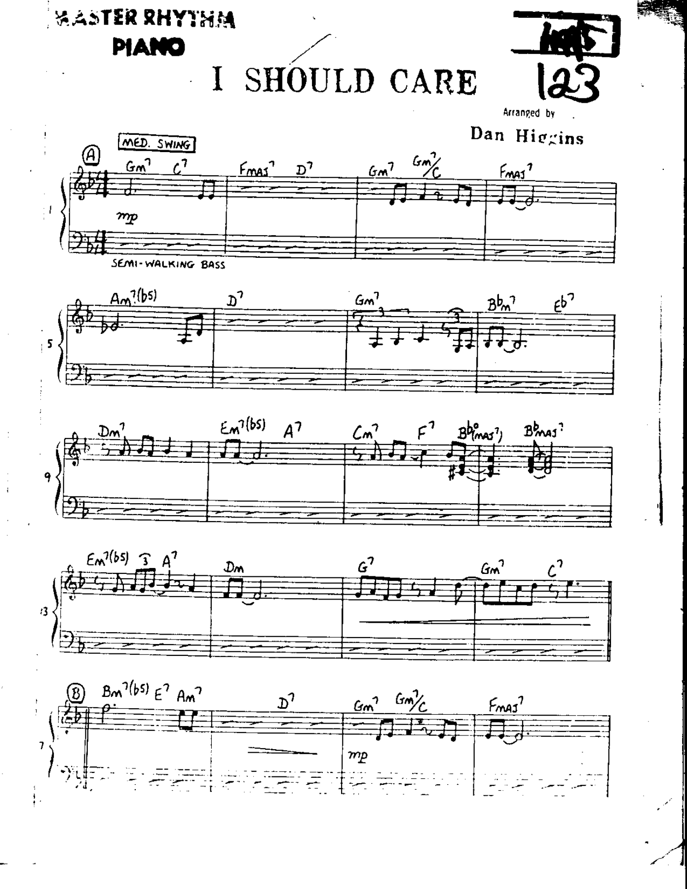 123- I Should Care-Alto — sheet music preview