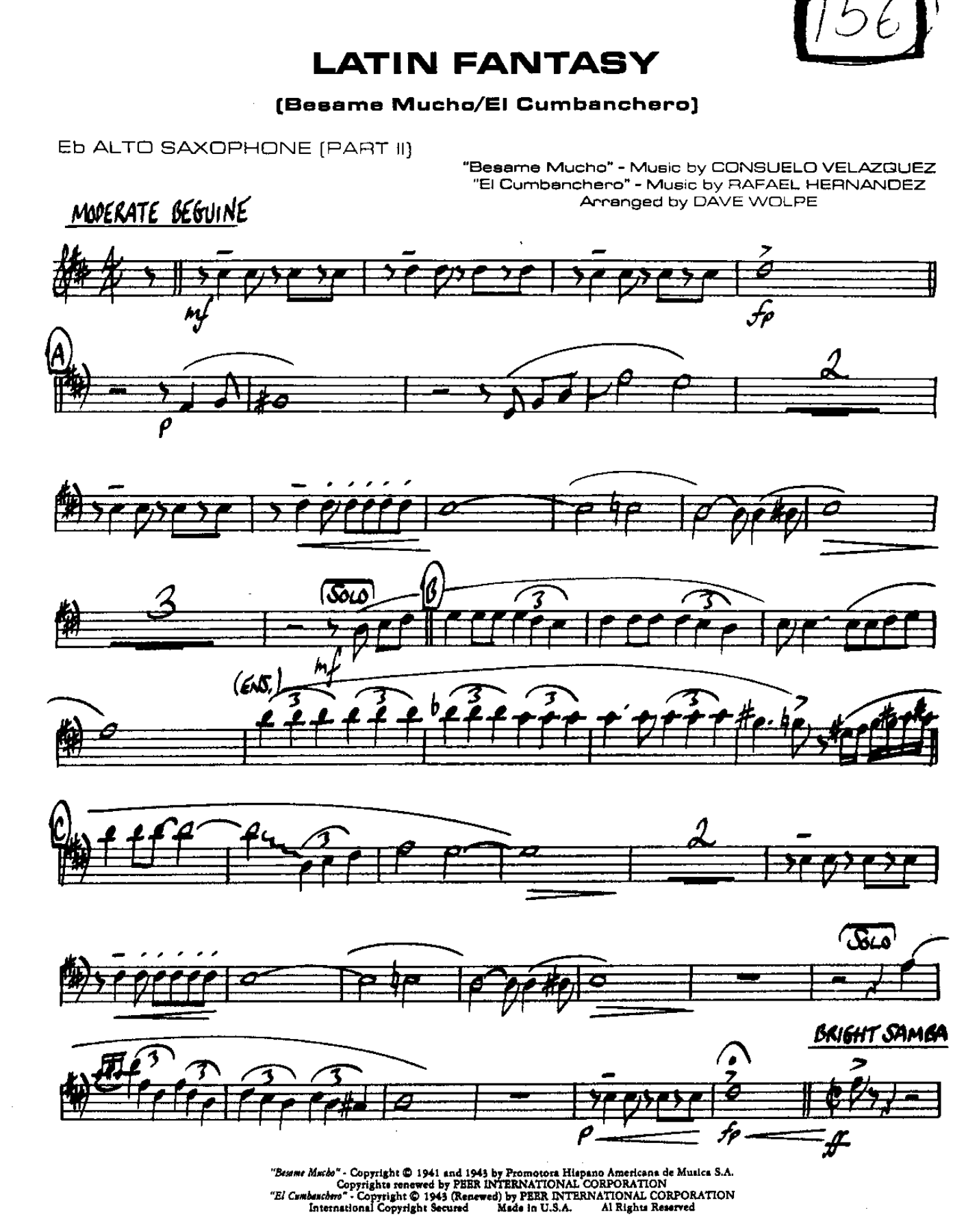Latin Fantasy-Alto — sheet music preview