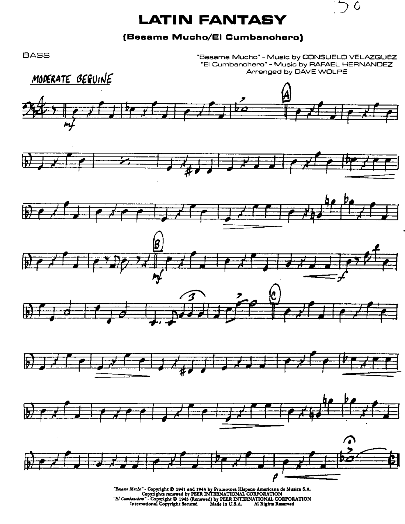 Latin Fantasy-Bass — sheet music preview