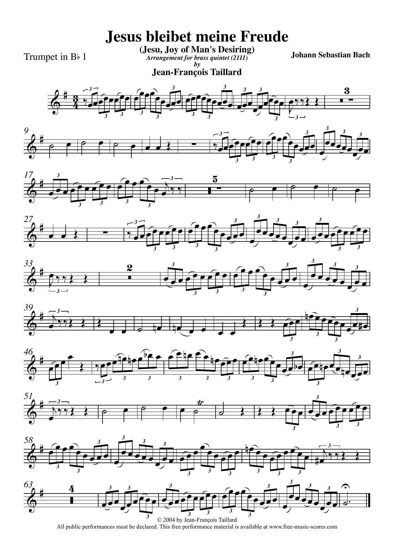 BWV147 B5 Parts — sheet music preview
