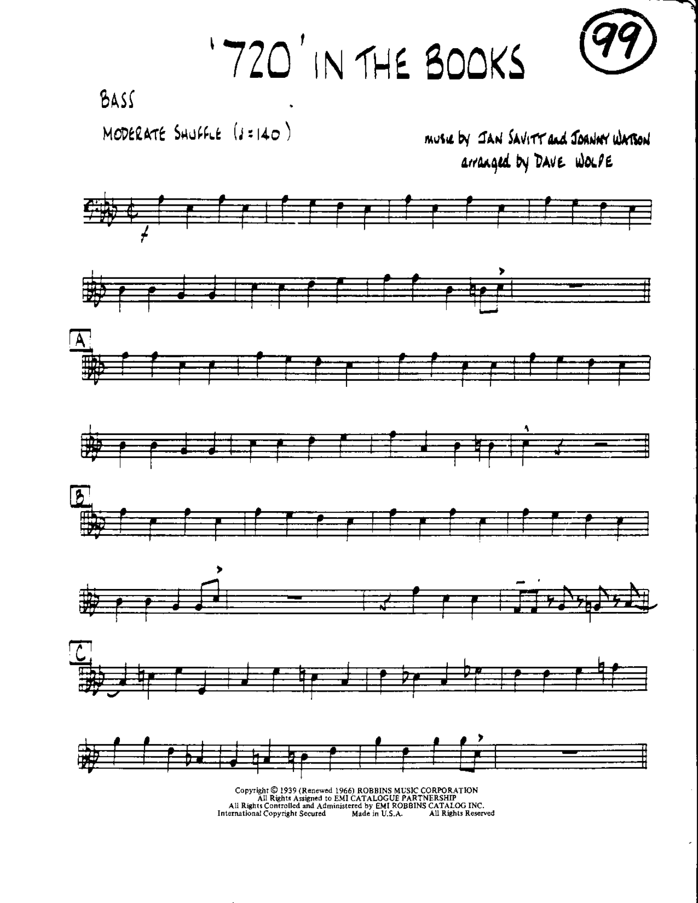 Circle 99-720 in the Books-Bass — sheet music preview