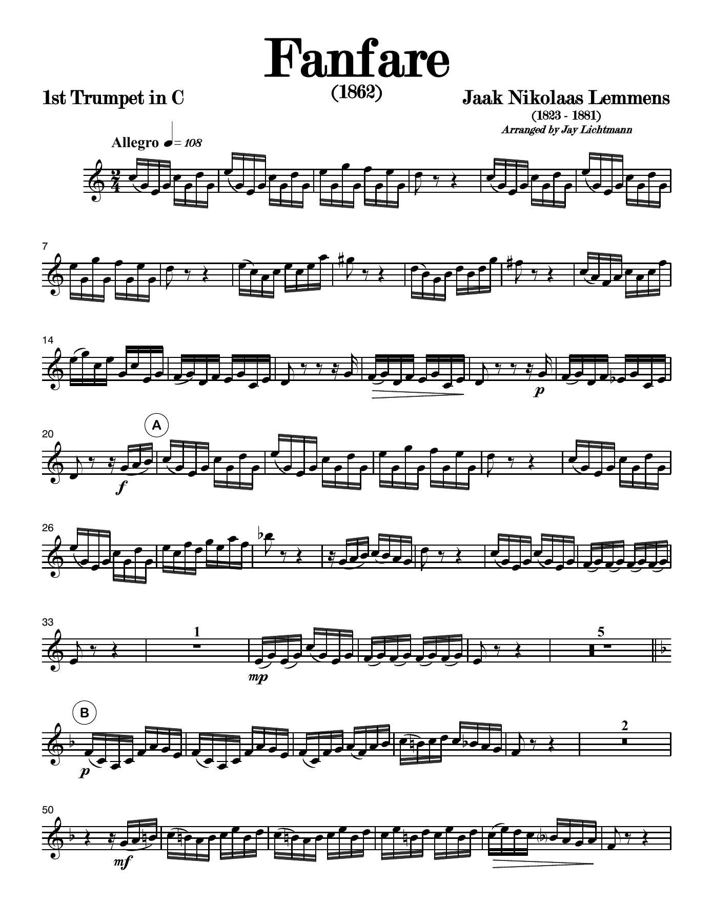 lemmensfanfare — sheet music preview