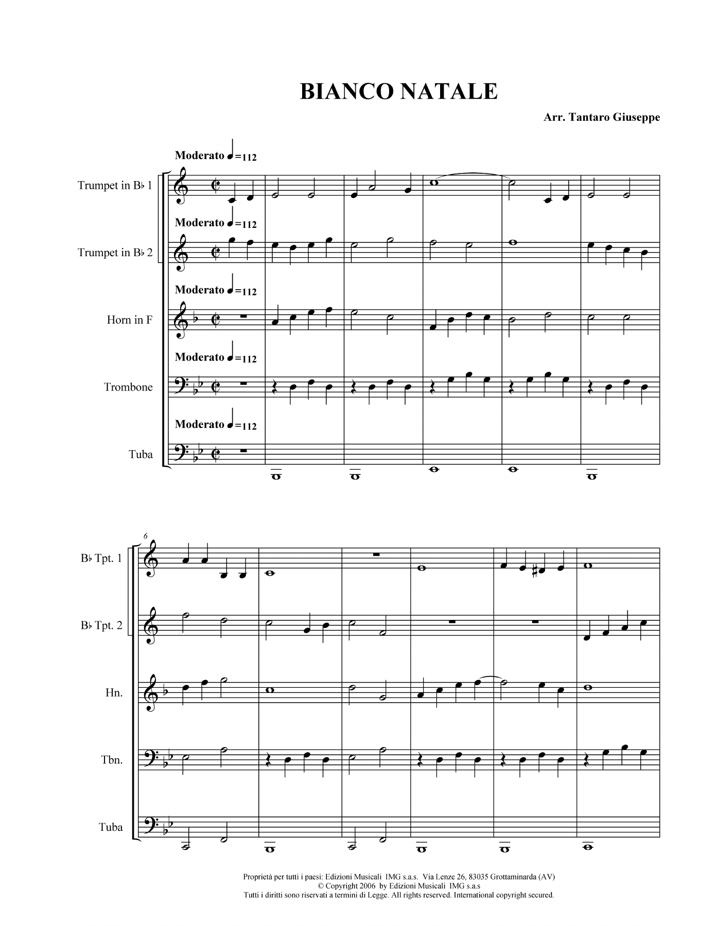 White Christmas — sheet music preview