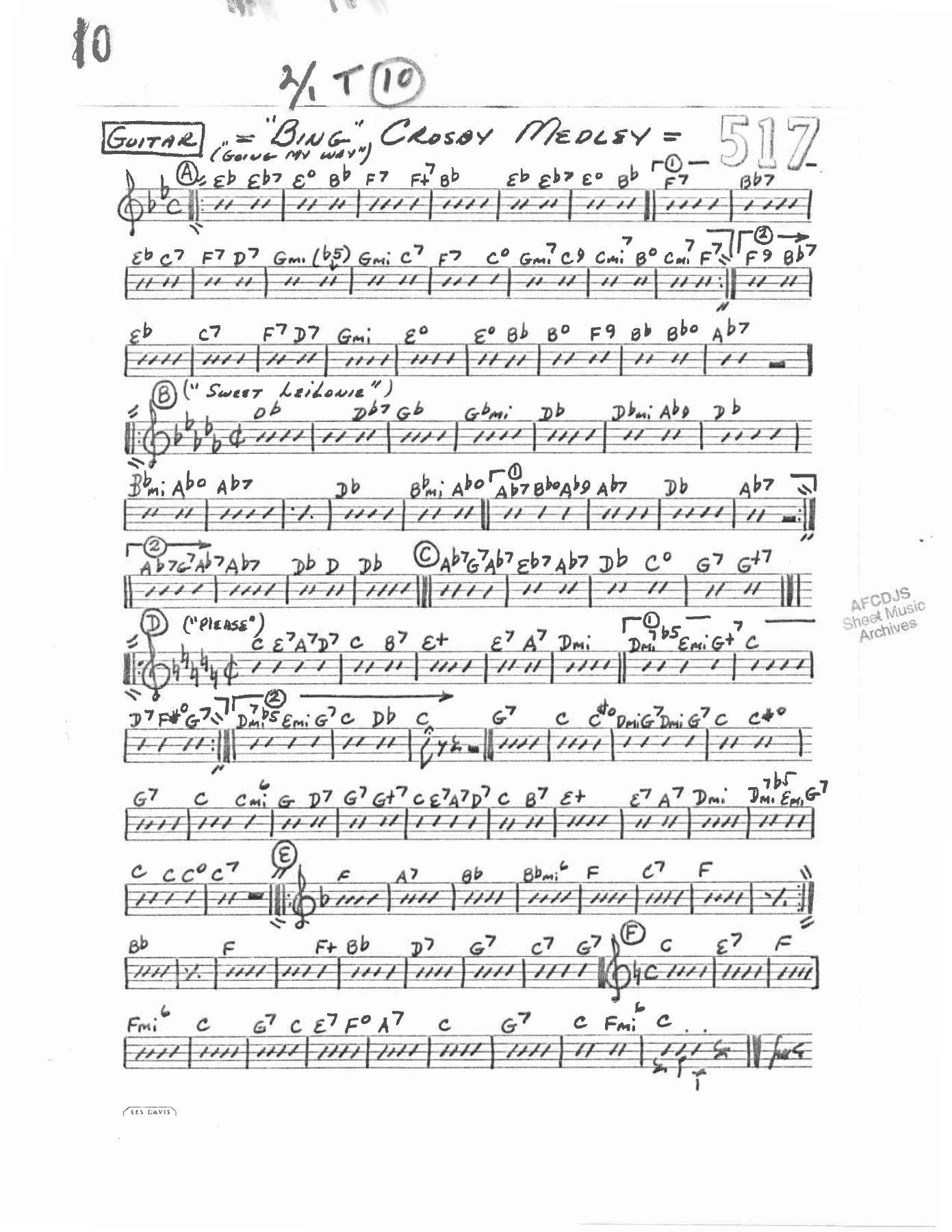 Bing Crosby Medly 1 - arr Charles B Anderson — sheet music preview