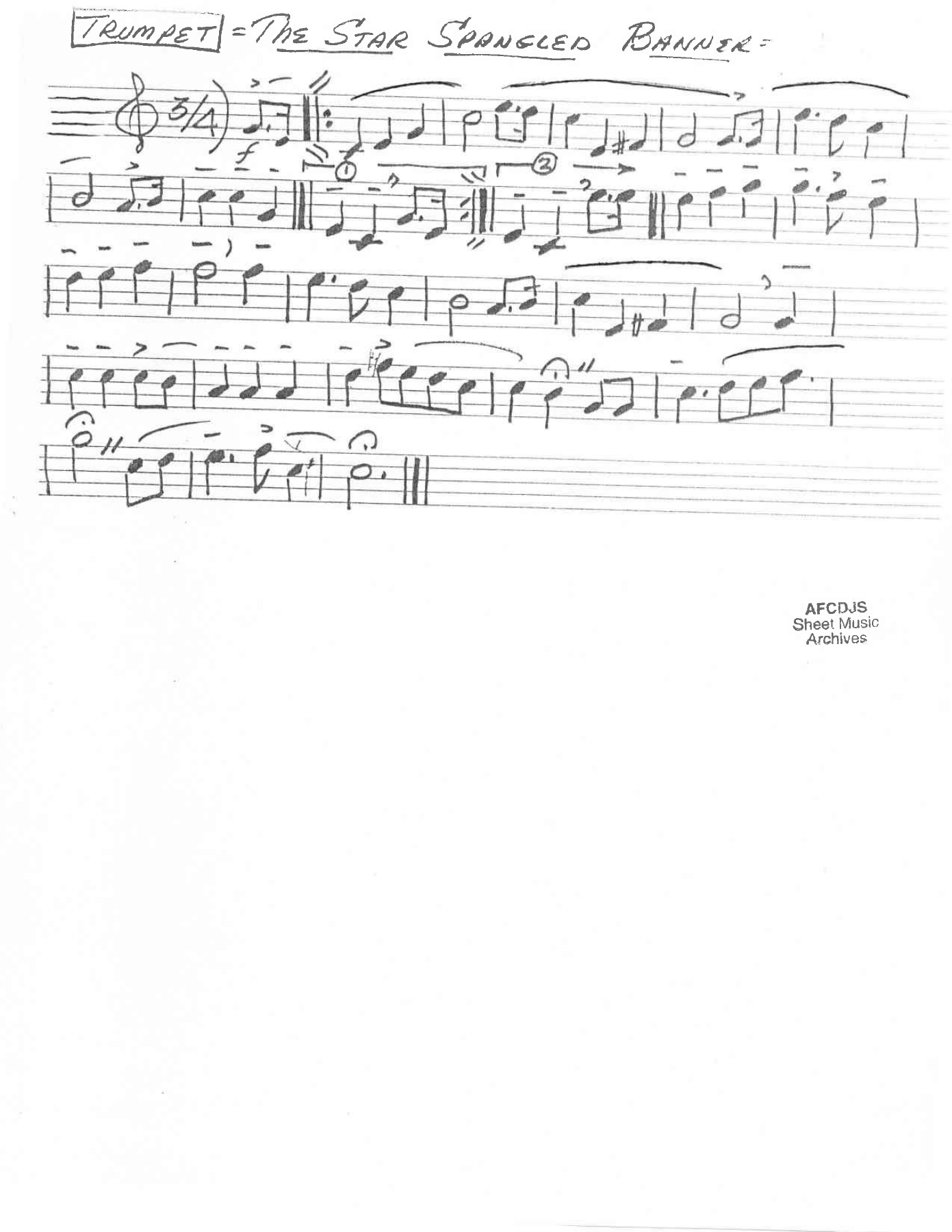 The Star Spangled Banner — sheet music preview