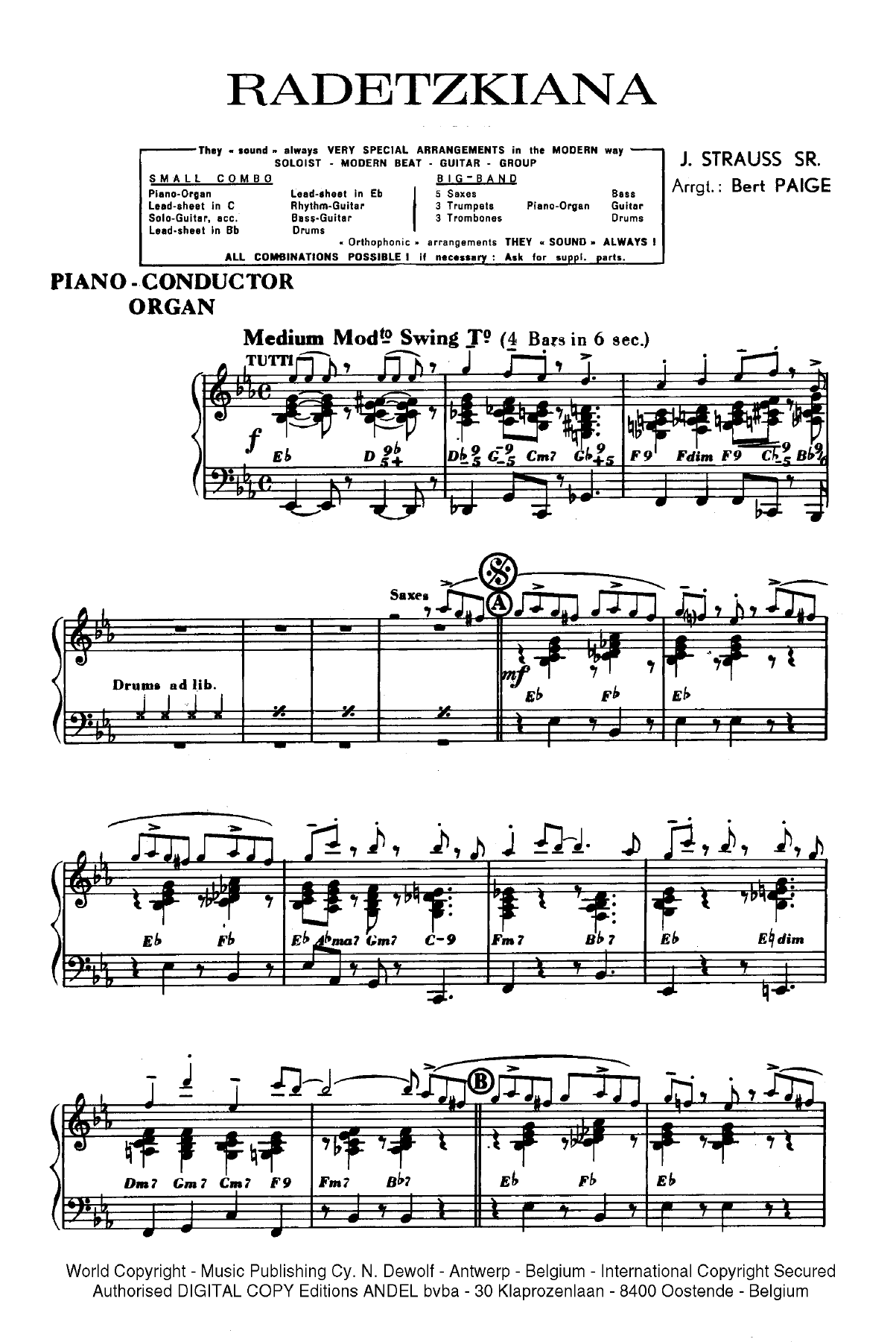 Big Band — sheet music preview