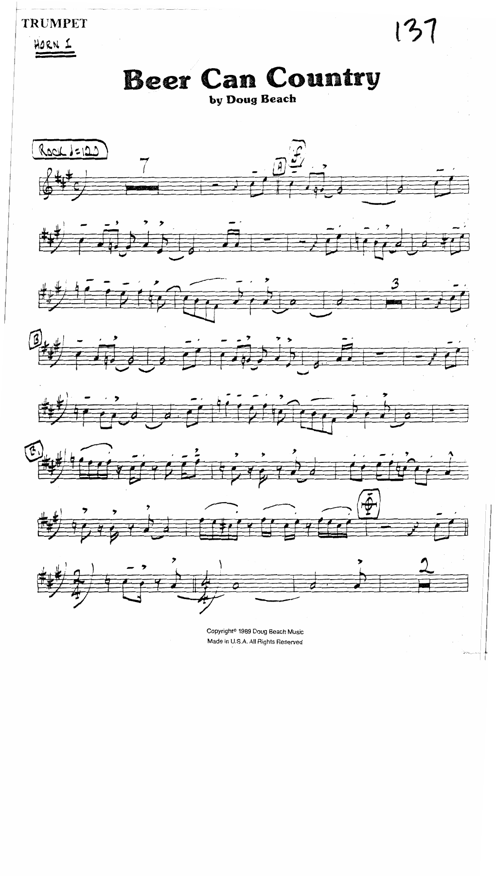 Beer Can Country — sheet music preview
