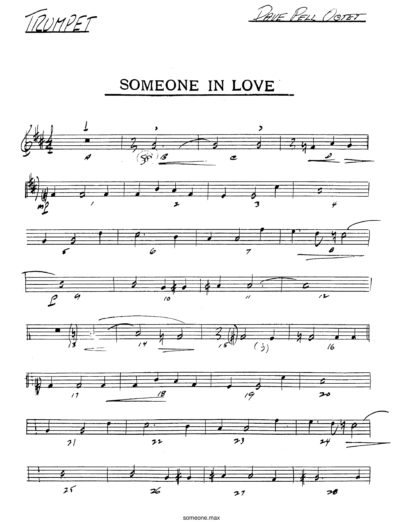 Someone In Love — sheet music preview
