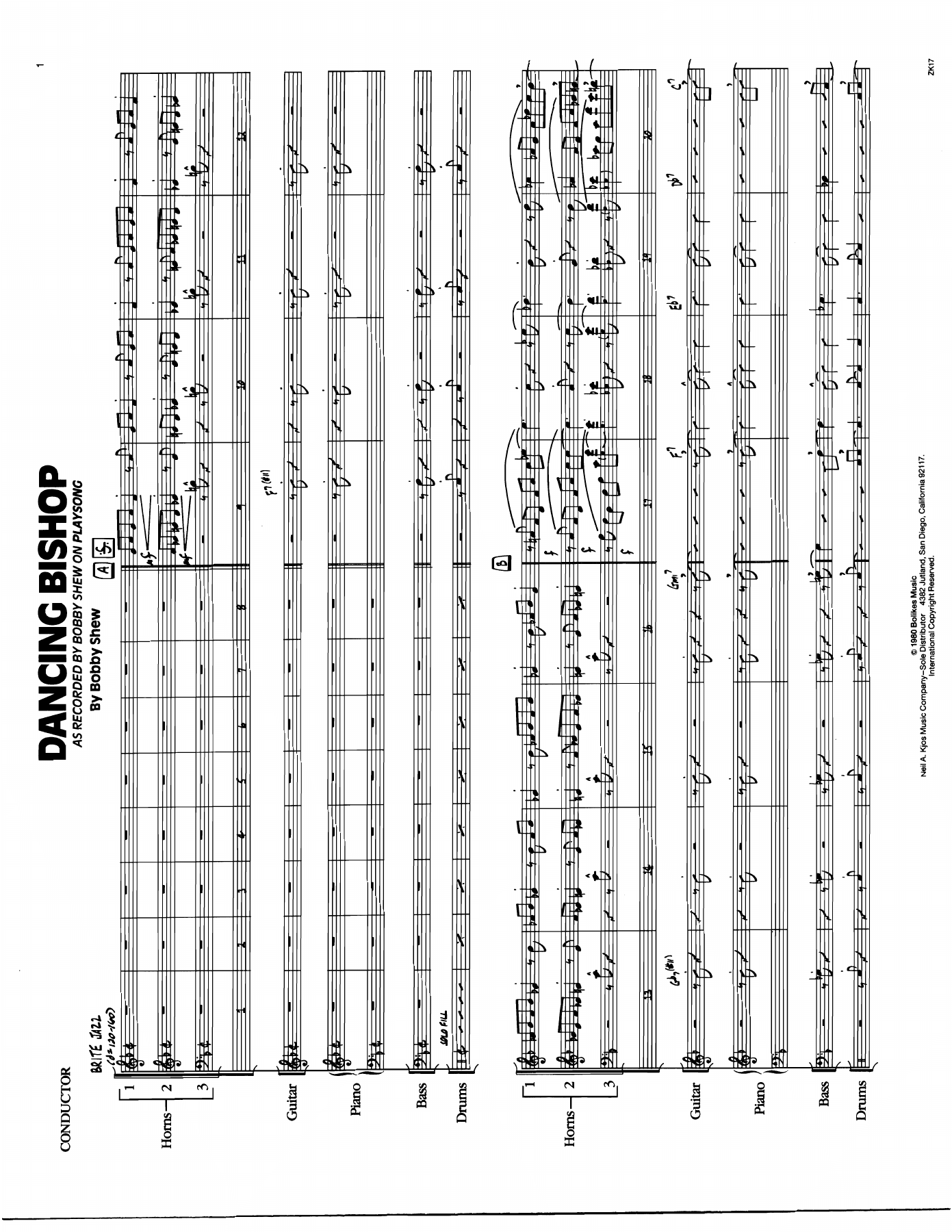 Dancing Bishop — sheet music preview
