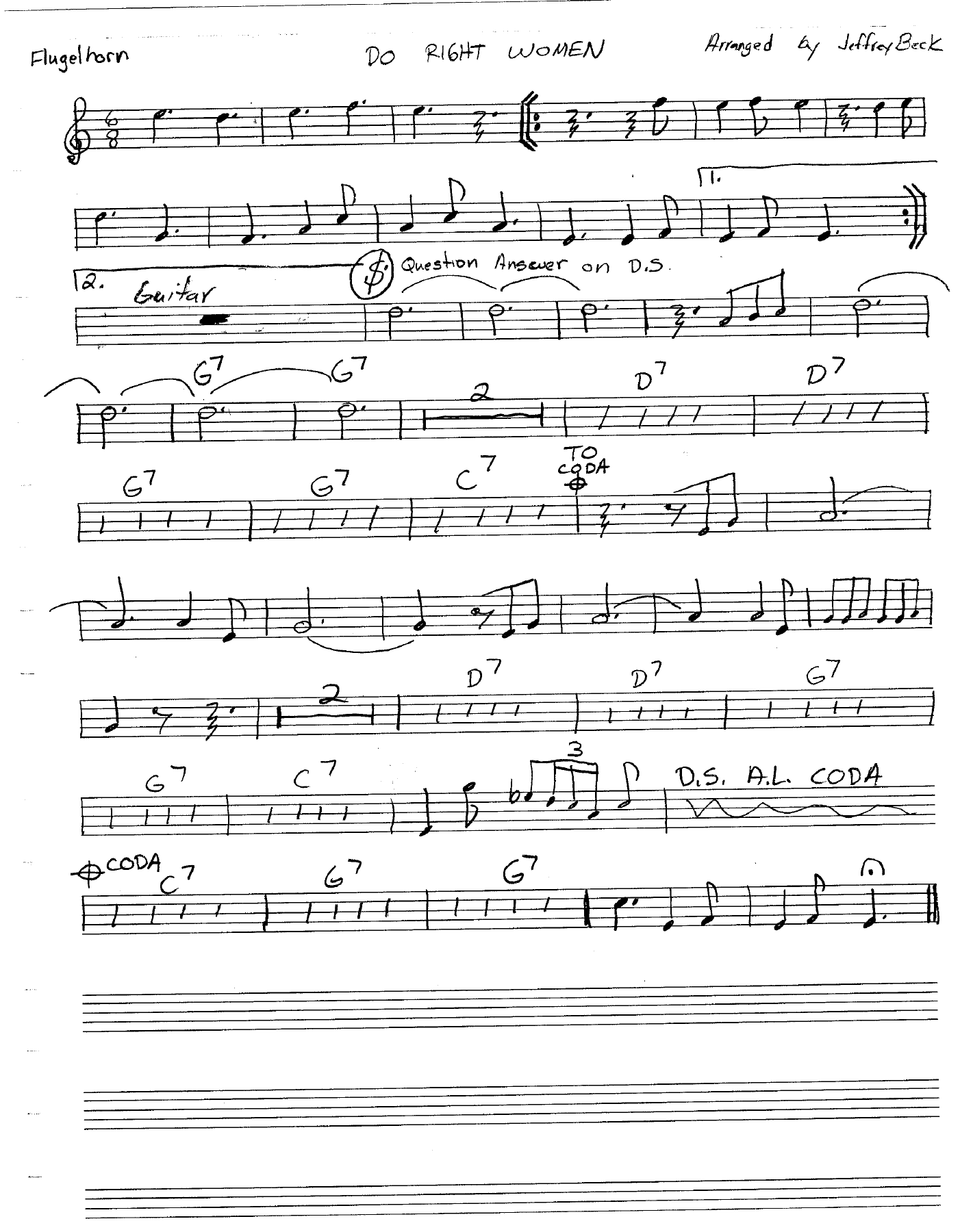 Do Right W — sheet music preview