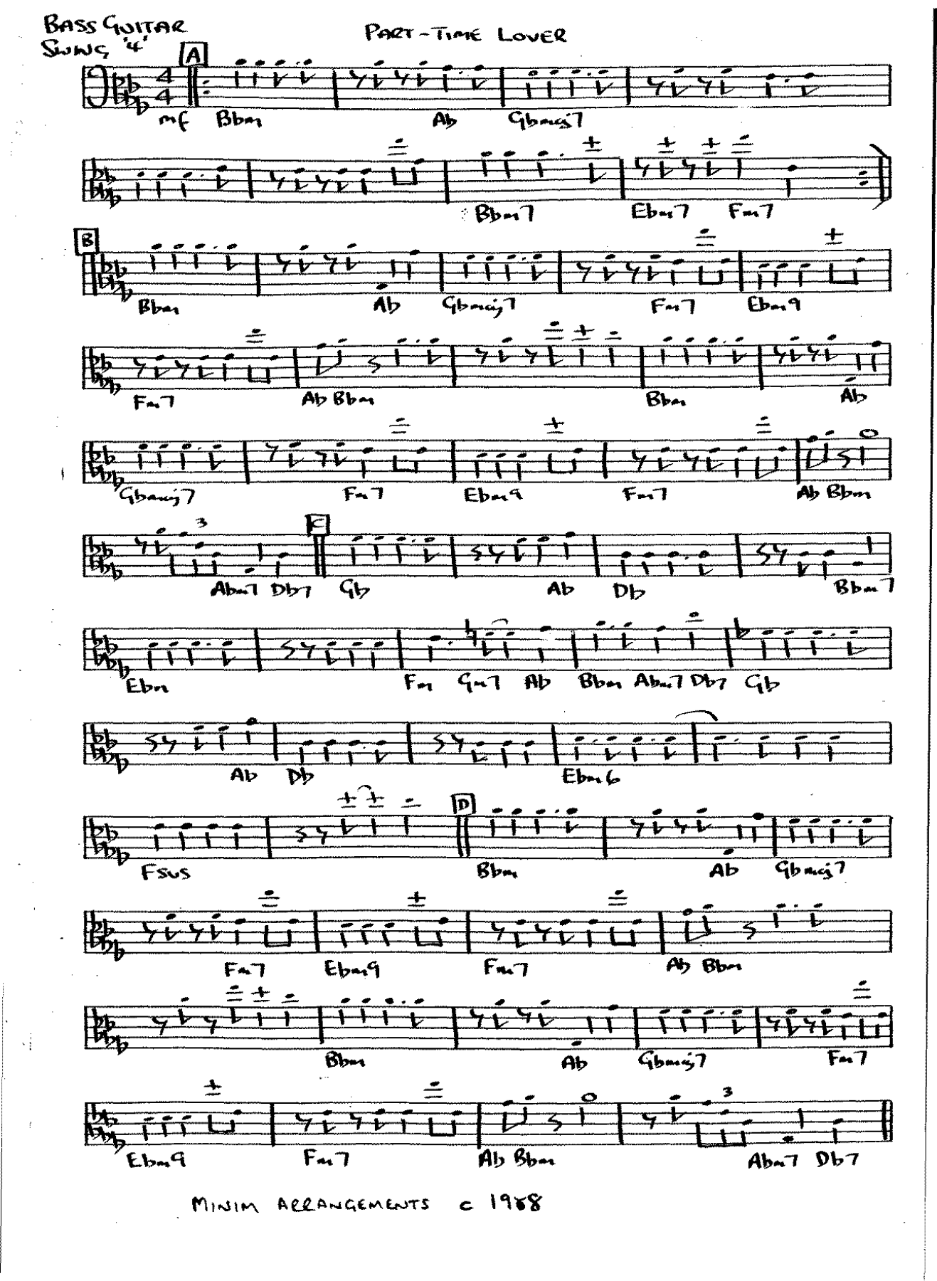 Bass n Drums — sheet music preview