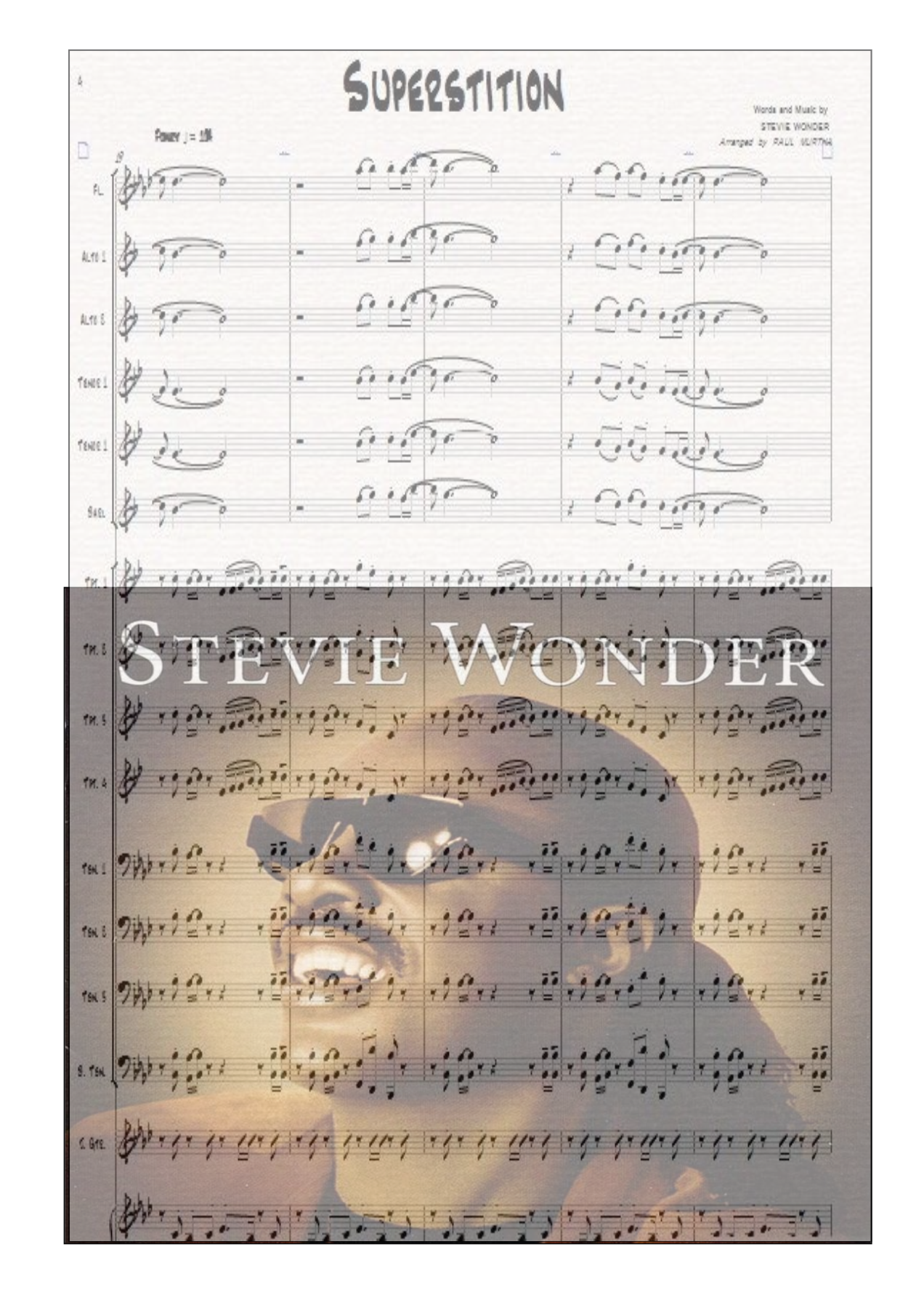 Superstition -parts. — Big Band Vocal sheet music by PAUL MURTHA | Funk
