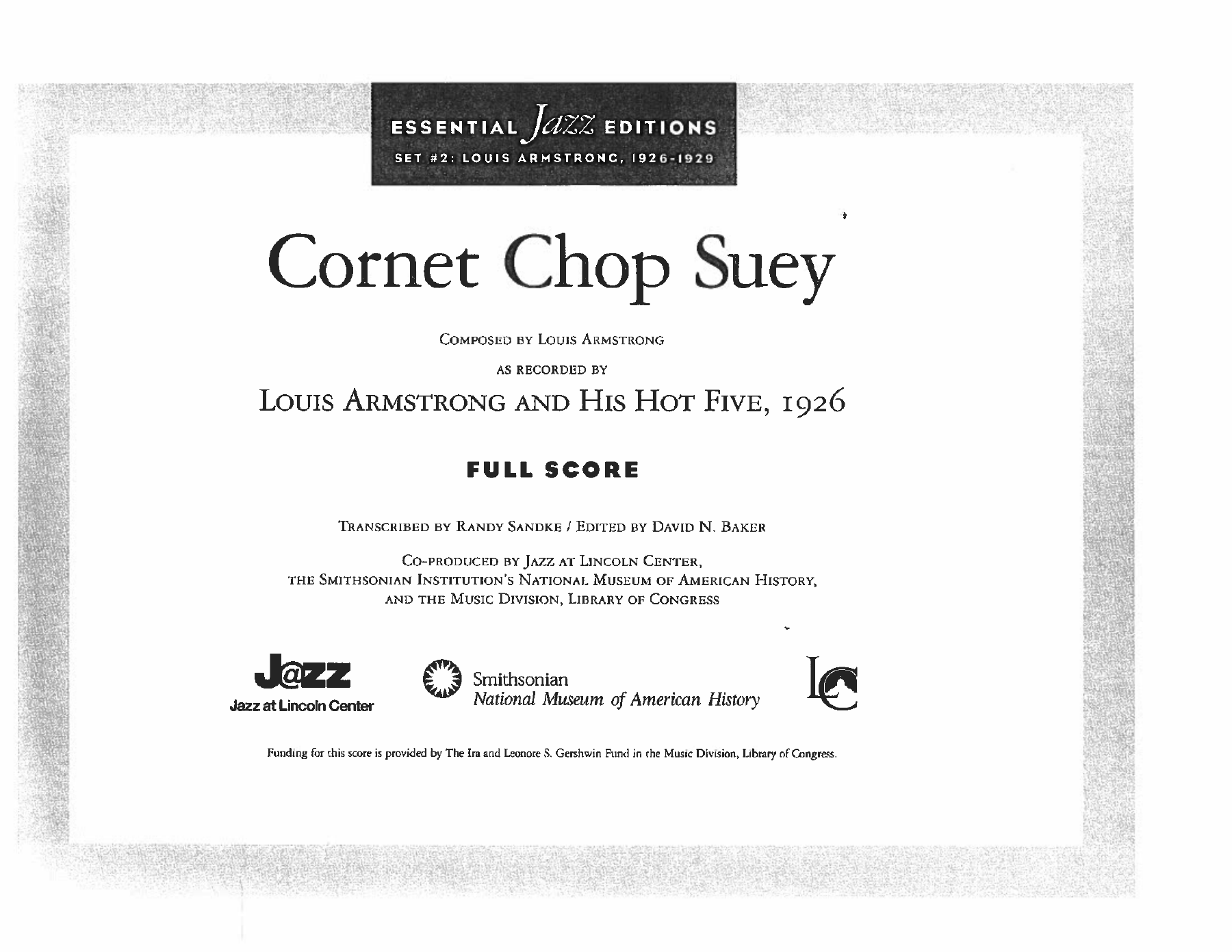 Cornet Chop Suey — sheet music preview
