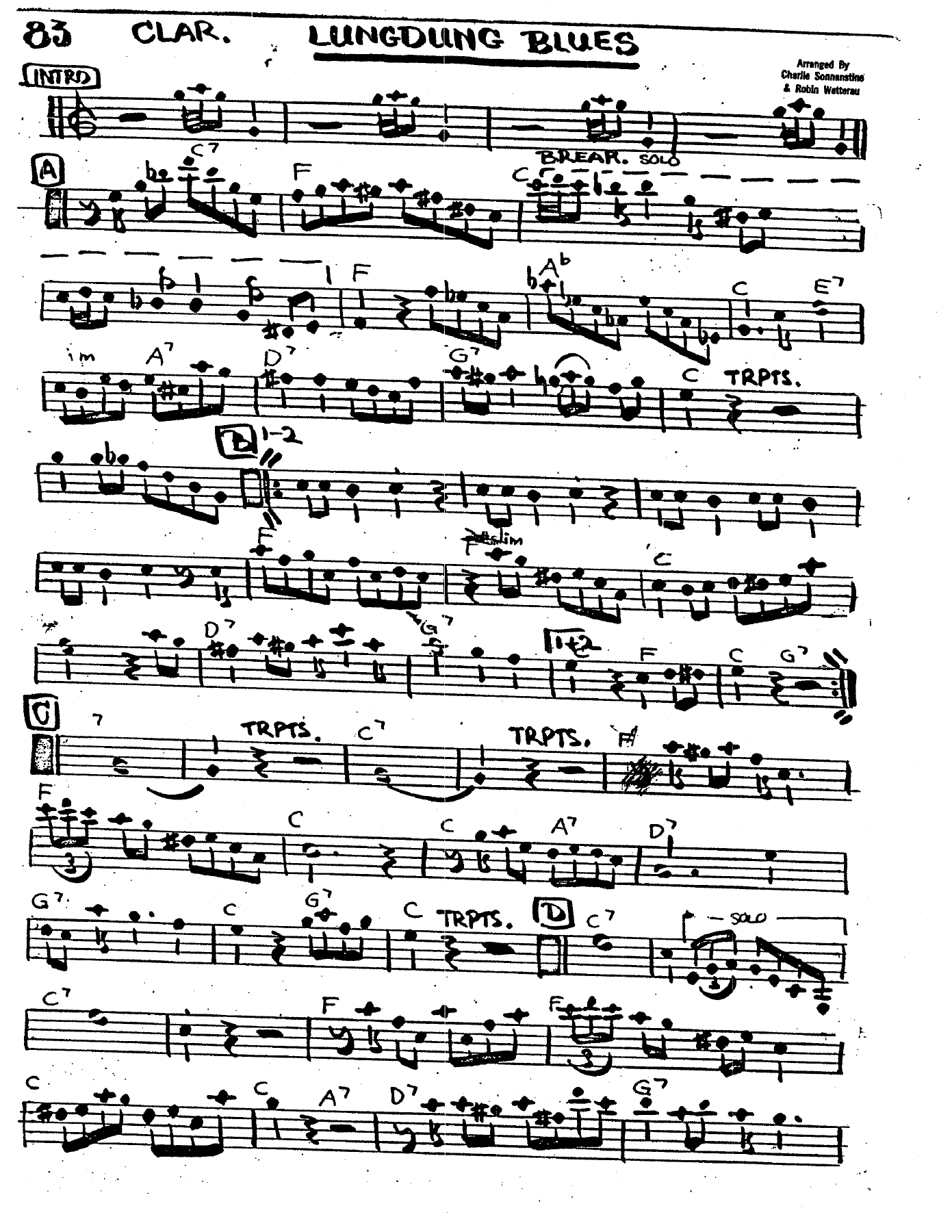 London Blues - Sonnanstine & Wetterau - Handwritten — sheet music preview