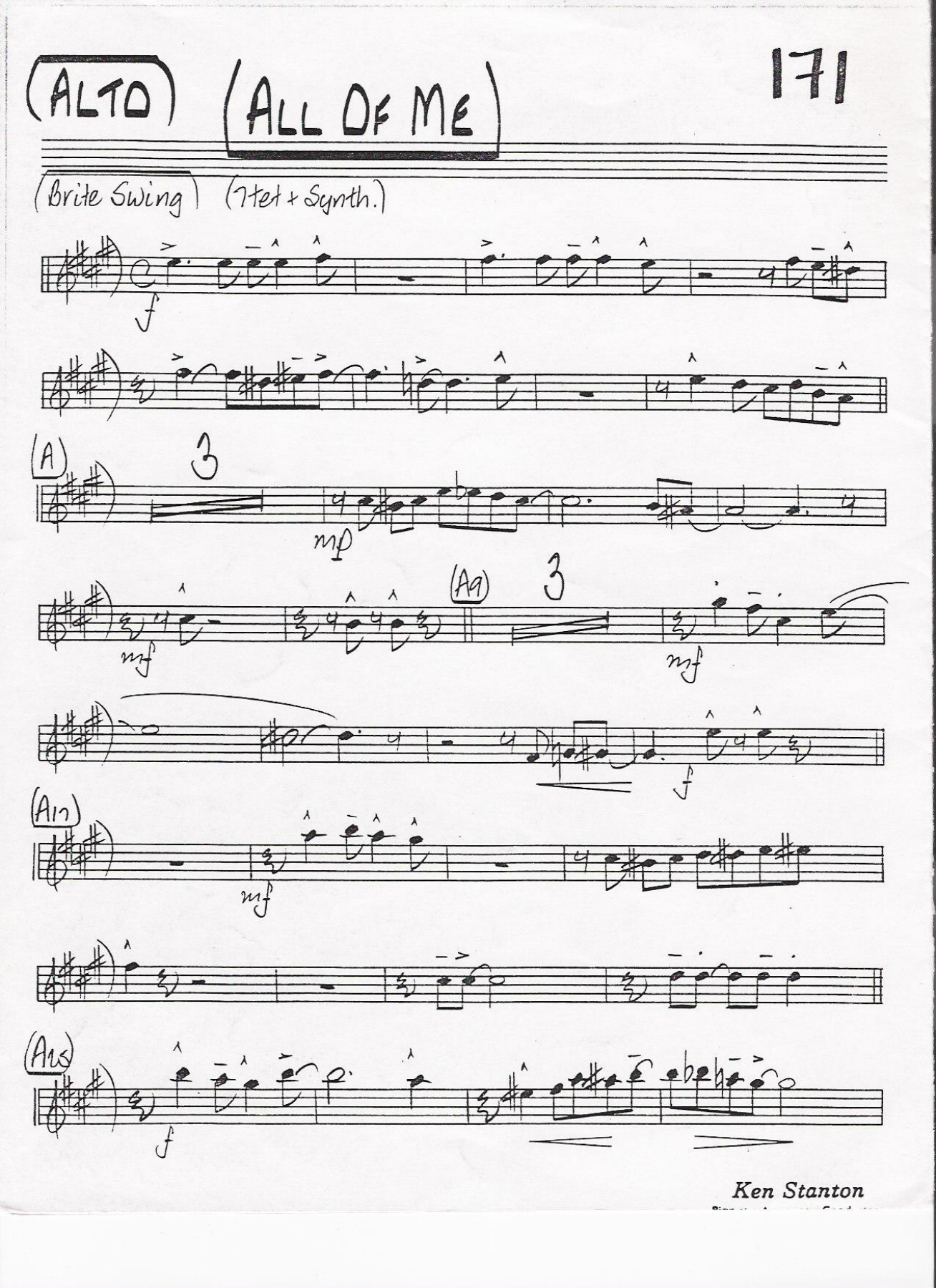 ALTO 171 all of me — sheet music preview