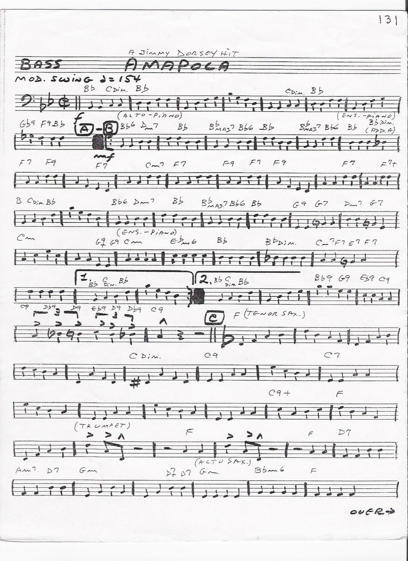 BASS 131 amapola — sheet music preview