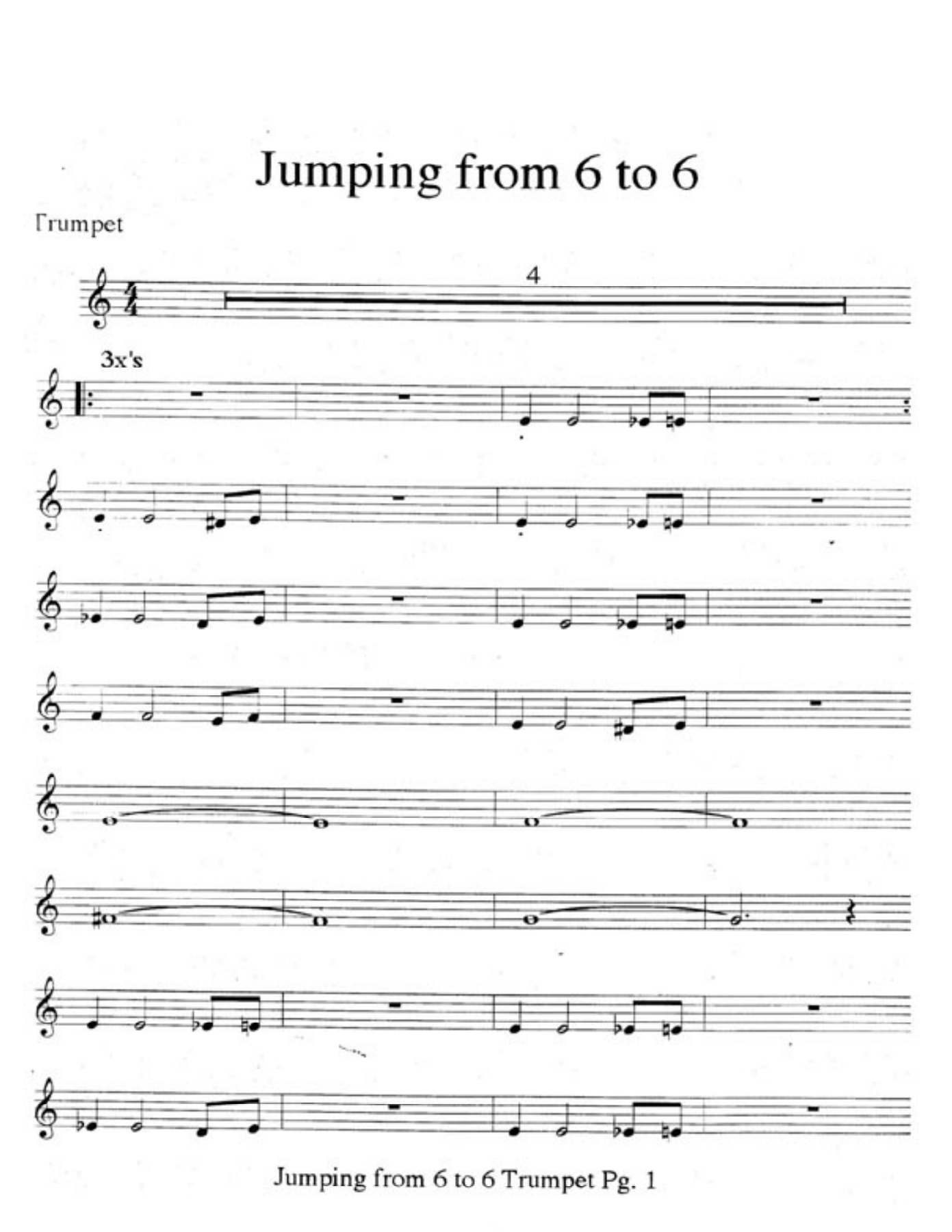 Jumpin From 6 to — Small Ensemble sheet music by Trumpet | Swing