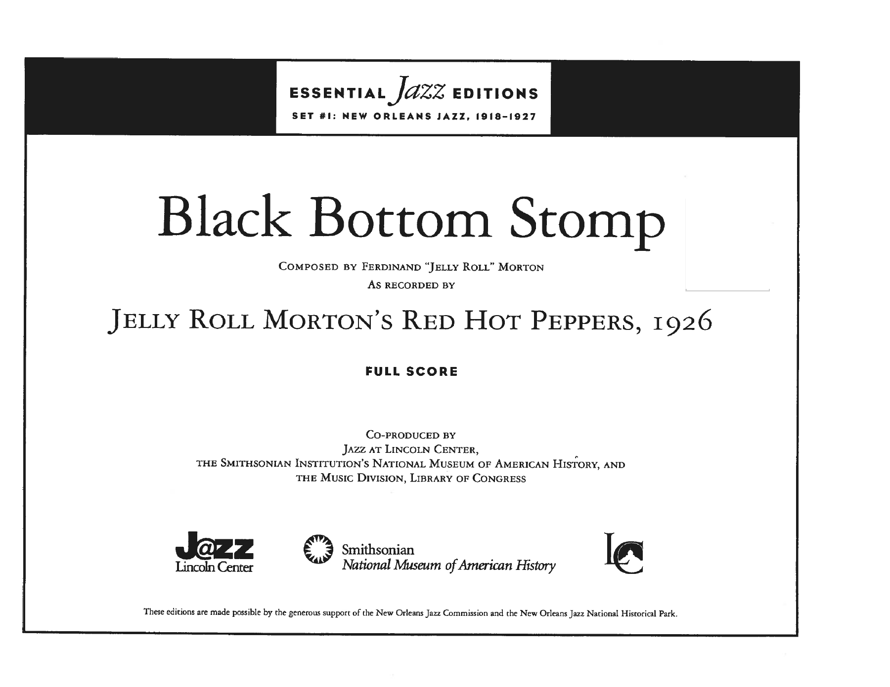 Black Bottom Stomp — sheet music preview