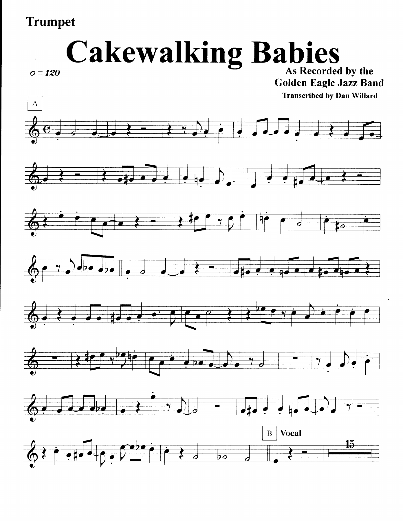 Cakewalking Babies — sheet music preview
