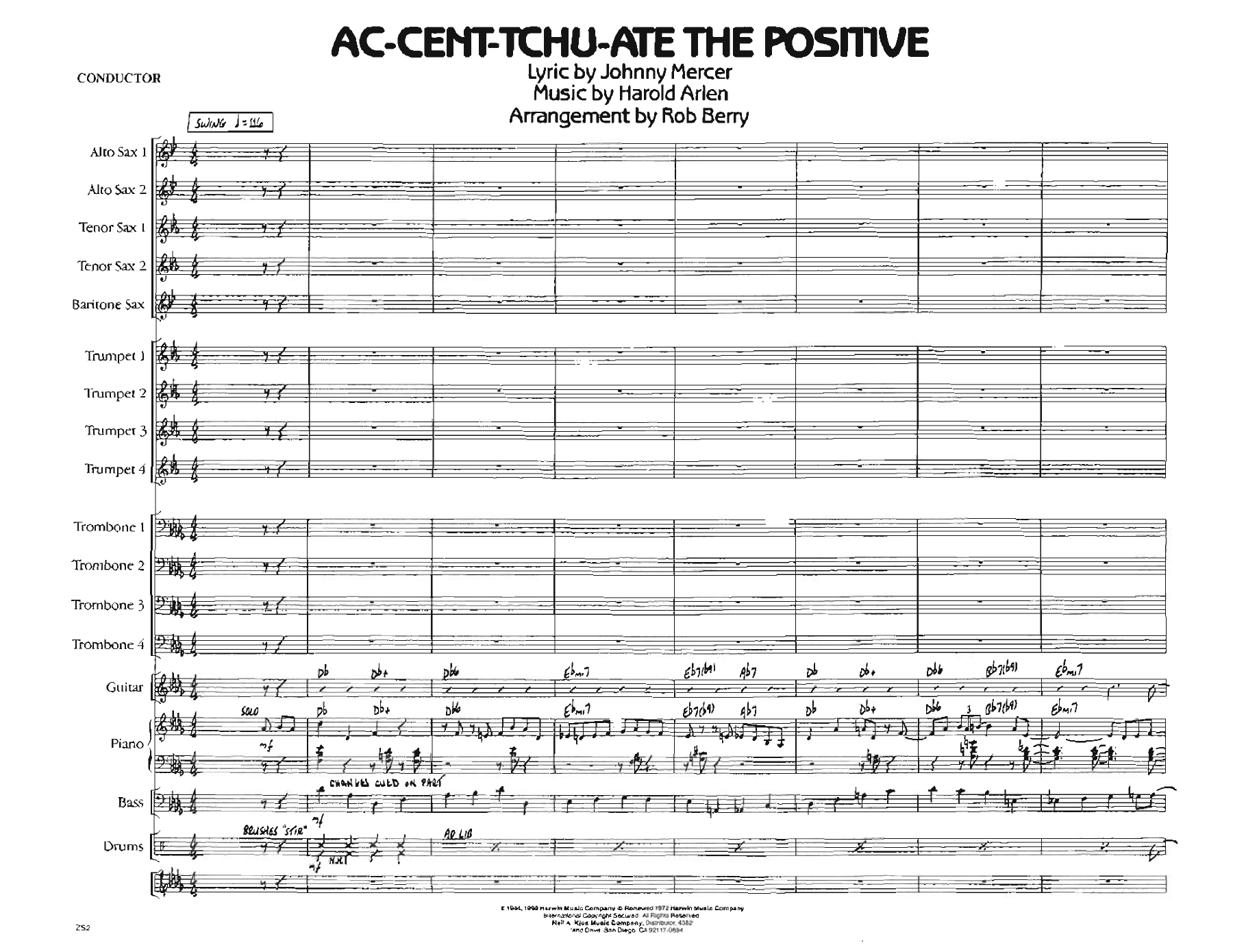 Ac-Cent-Tchu-Ate The Positive — sheet music preview