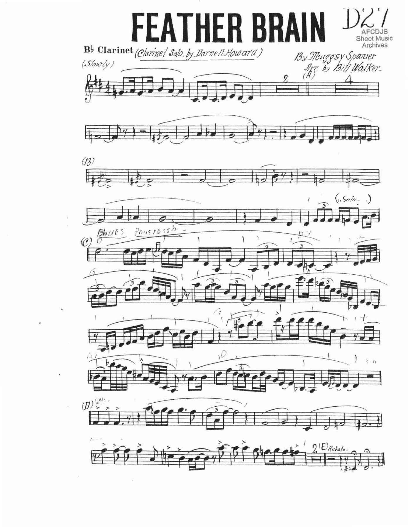 Feather Brain — sheet music preview