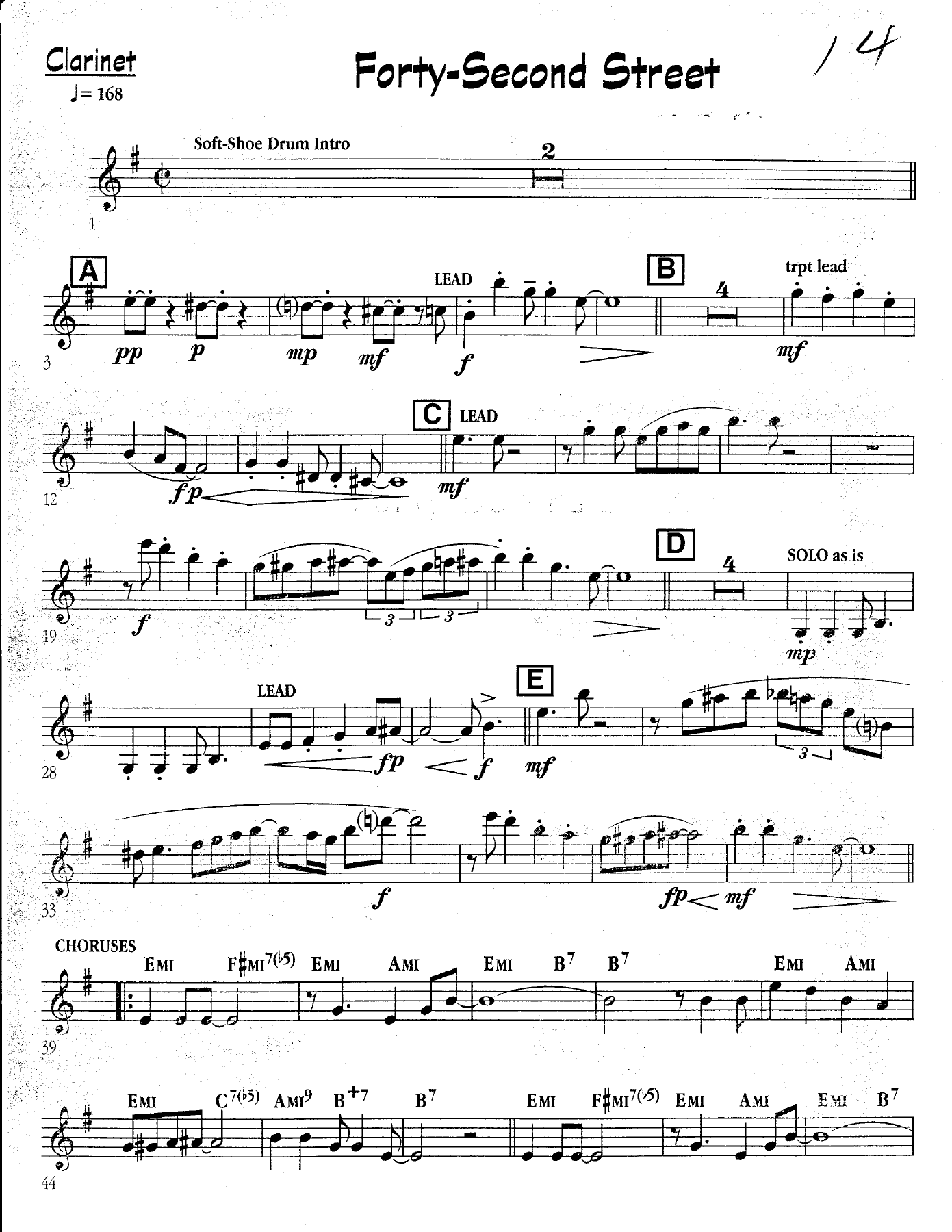 Forty-Second Street — sheet music preview