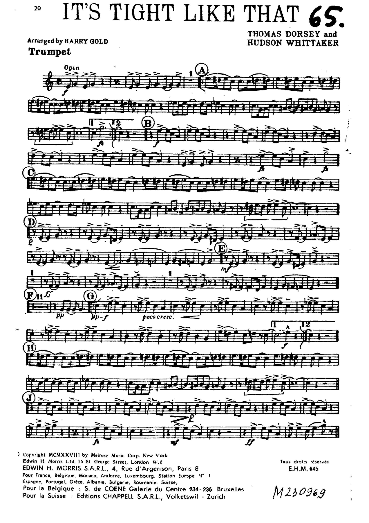 It's Tight Like That — sheet music preview