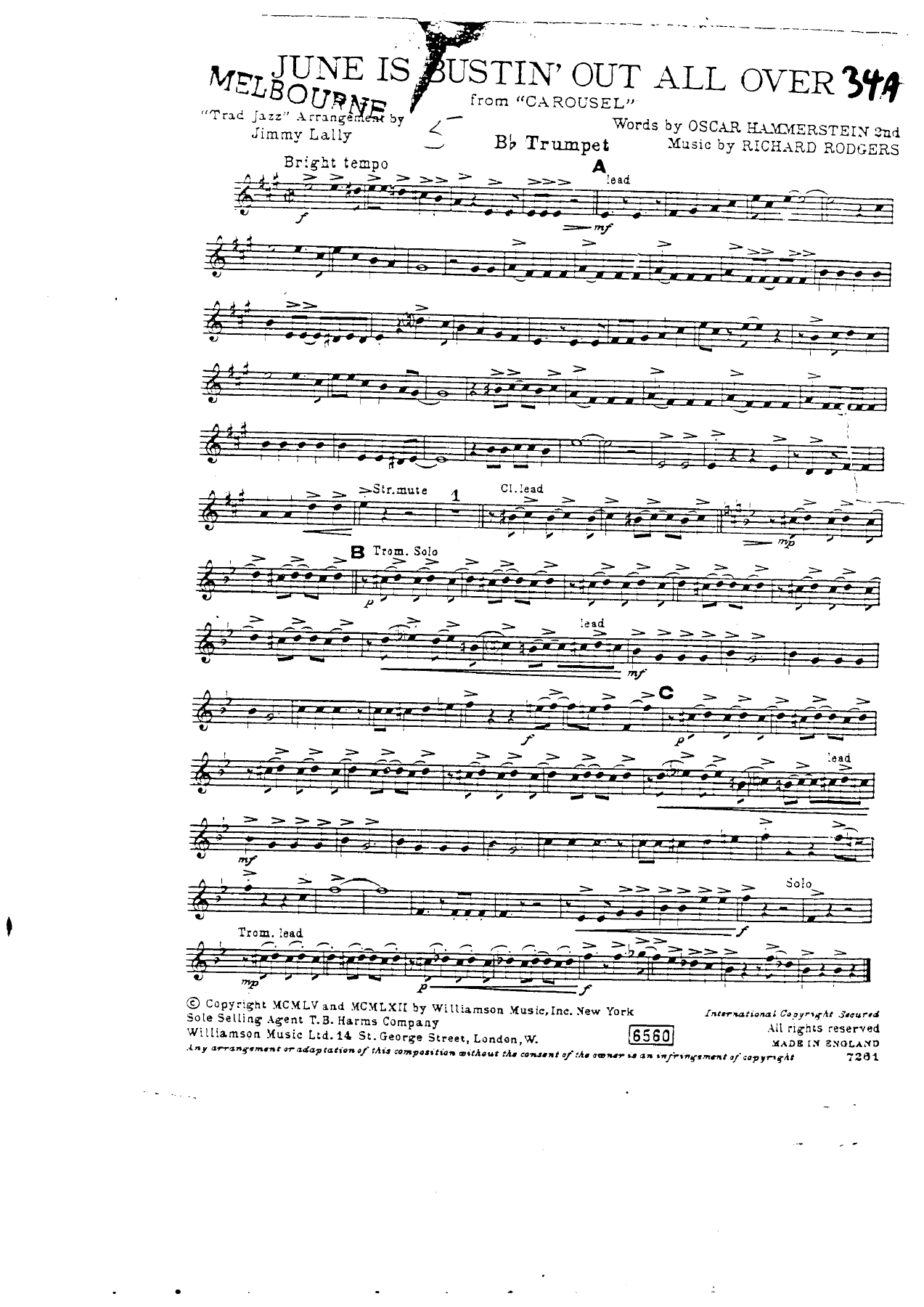 June Is Bustin' Out All Over (J.Lally) R.Rodgers — sheet music preview