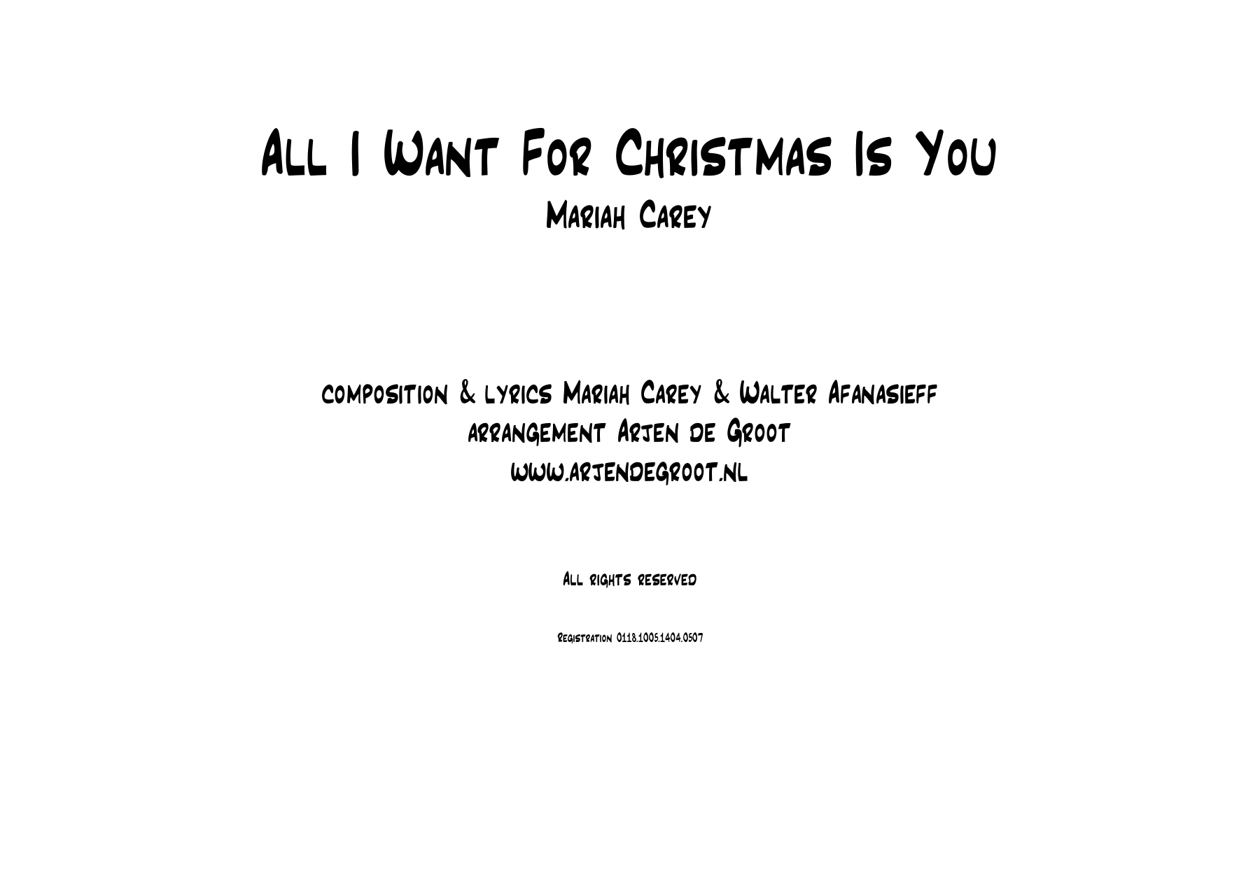 All I Want For Christmas Is You — sheet music preview