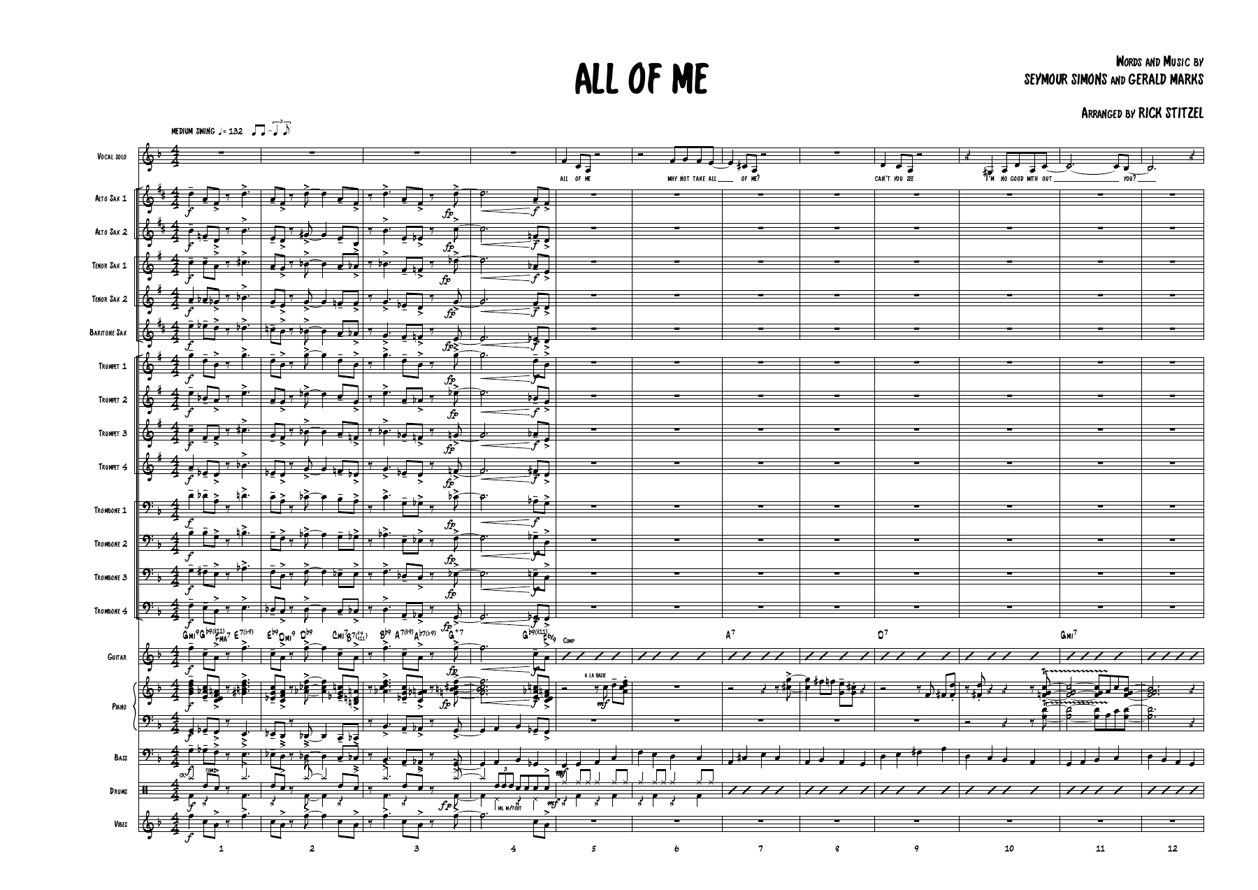 All Of Me — sheet music preview