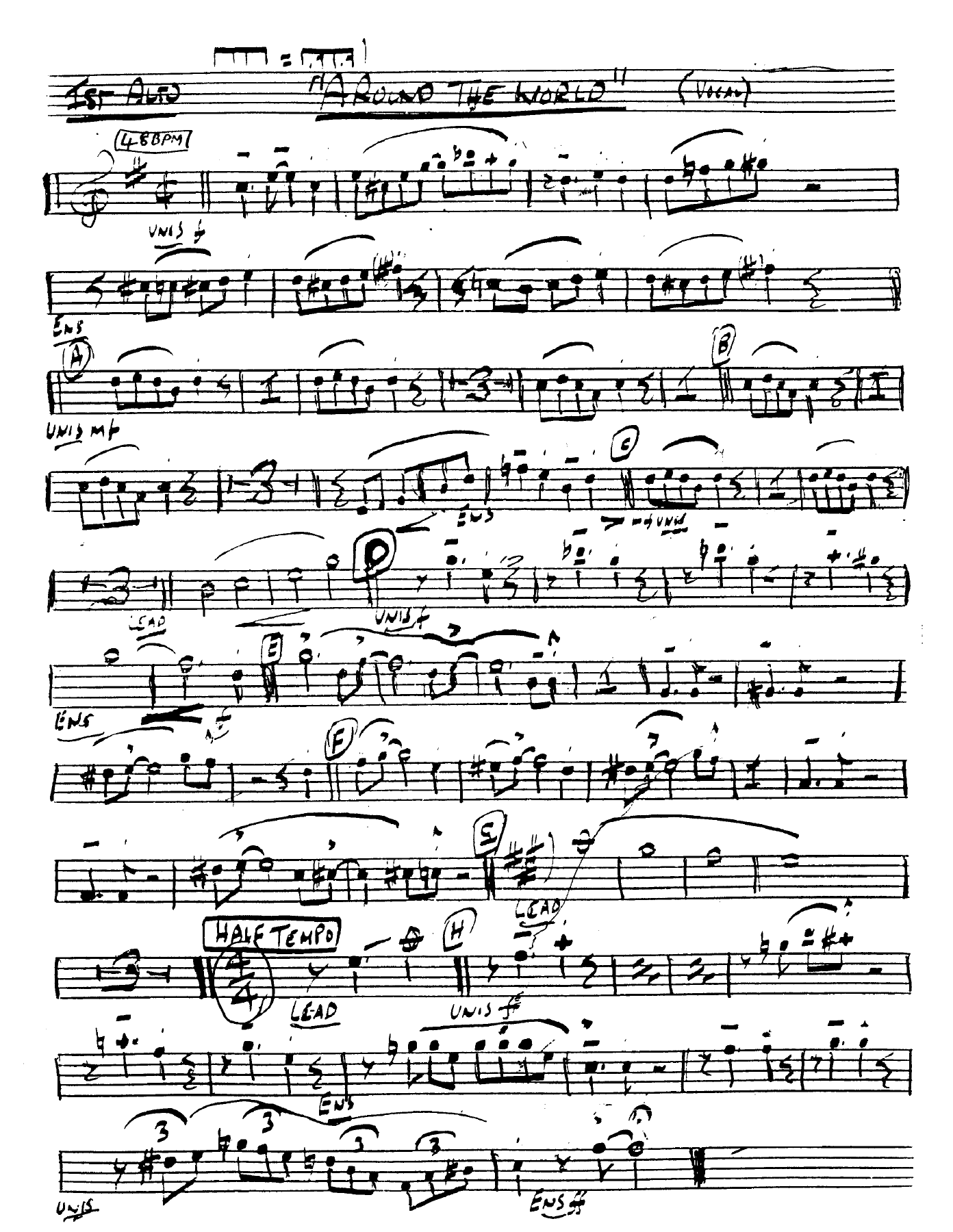 Around The World — sheet music preview