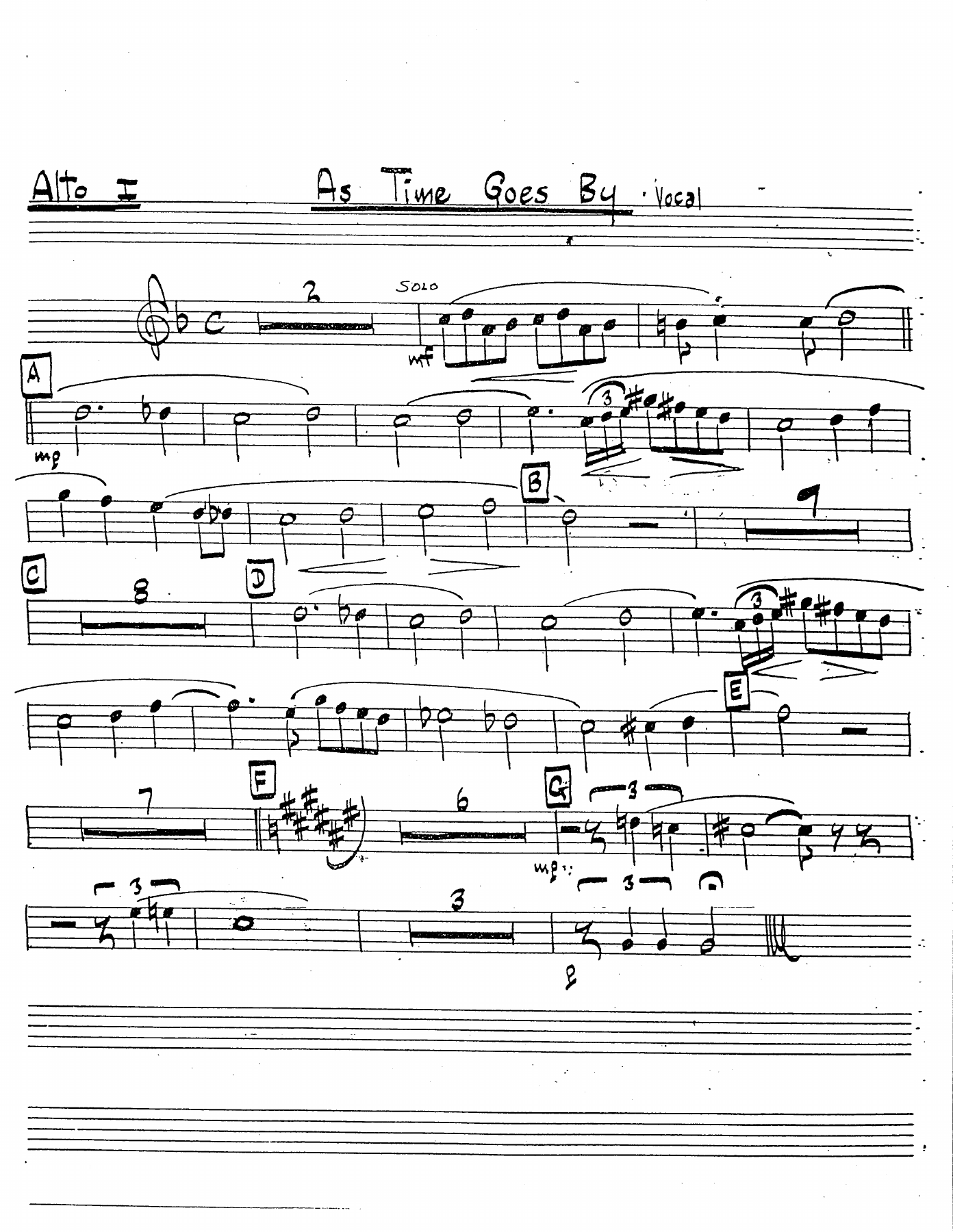 As Time Goes By Unknown — sheet music preview