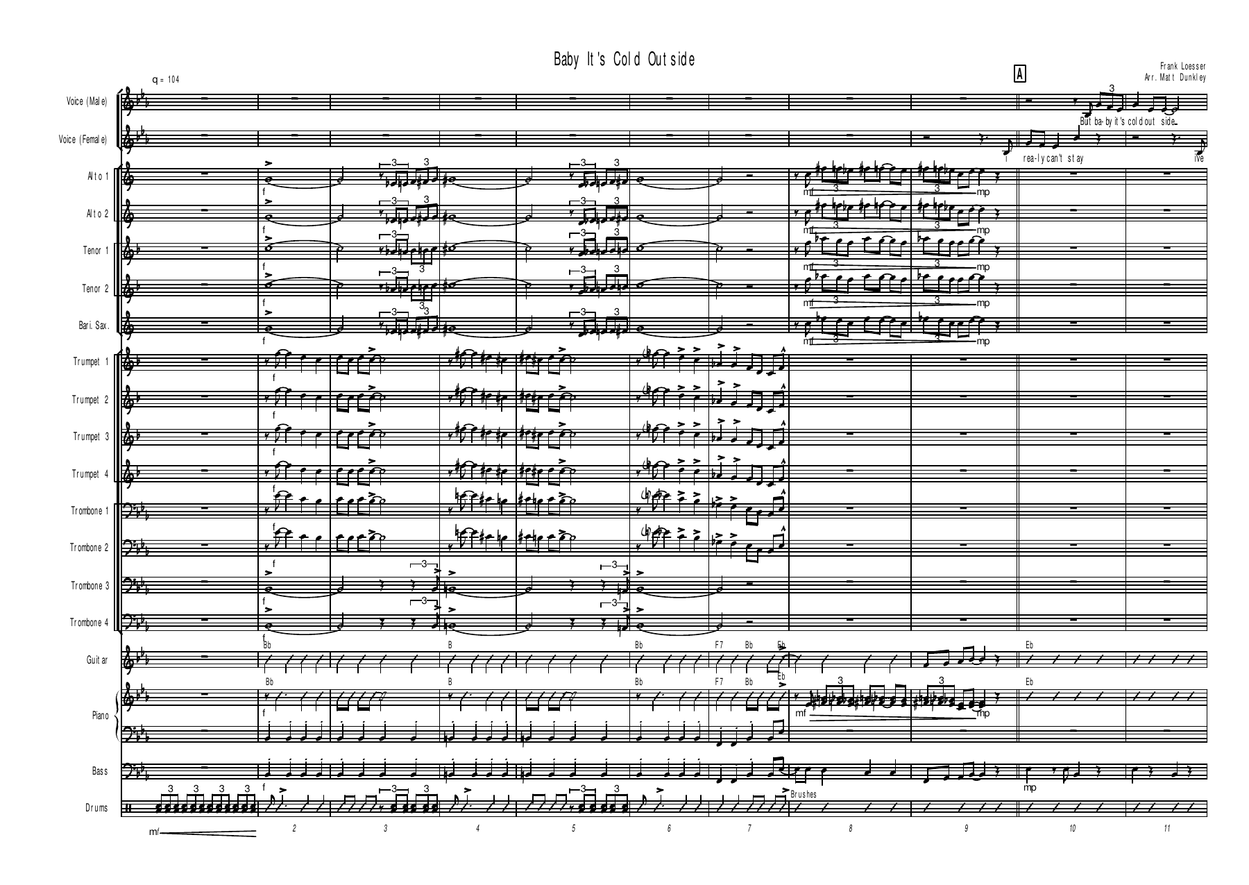 Baby, It's Cold Outside — sheet music preview