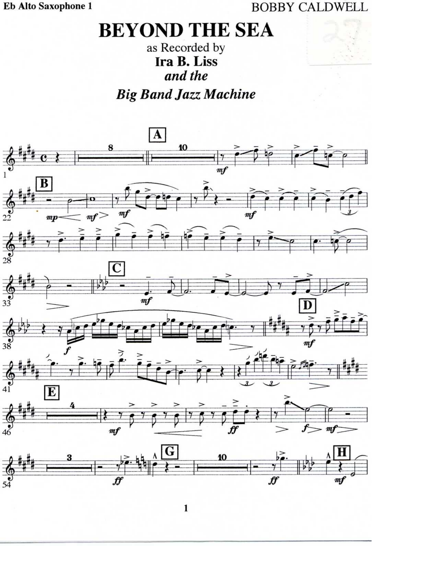 Beyond The Sea — sheet music preview