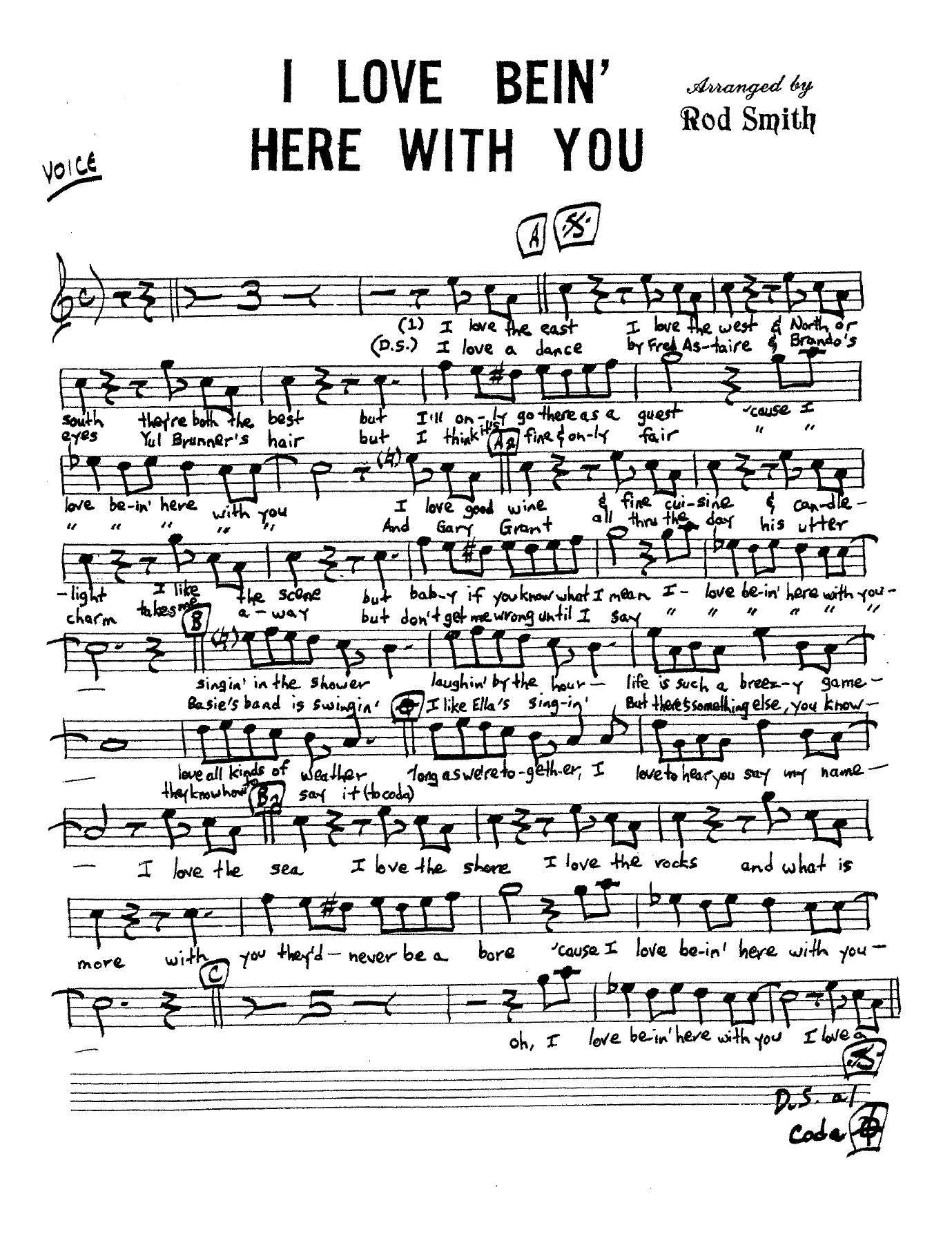Vocal combo — sheet music preview