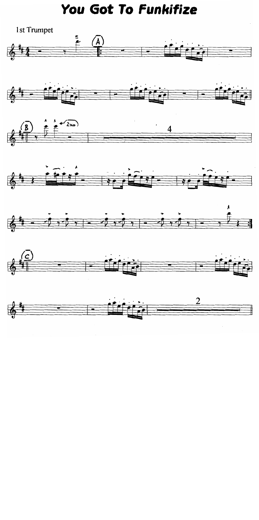 Youve Got To Funkifize — sheet music preview