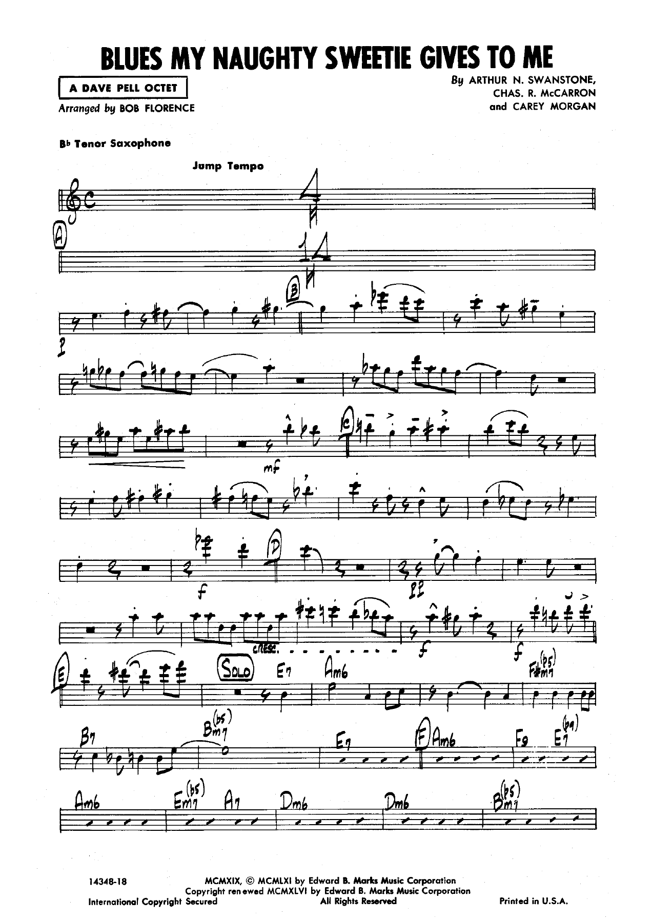 Blues My Naughty Sweetie Gives To Me — sheet music preview