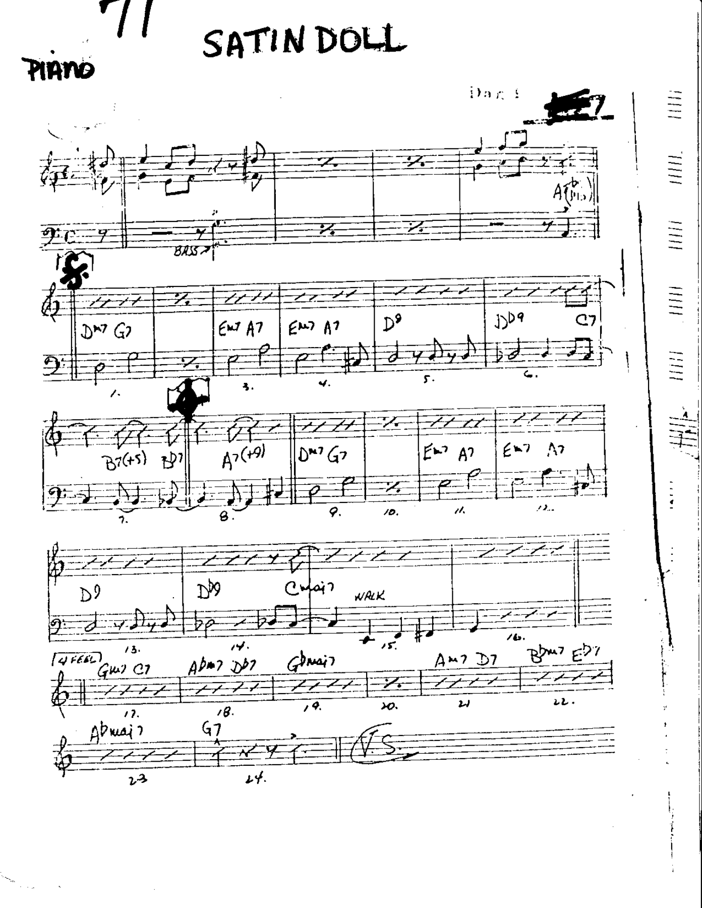 Satin Doll — sheet music preview