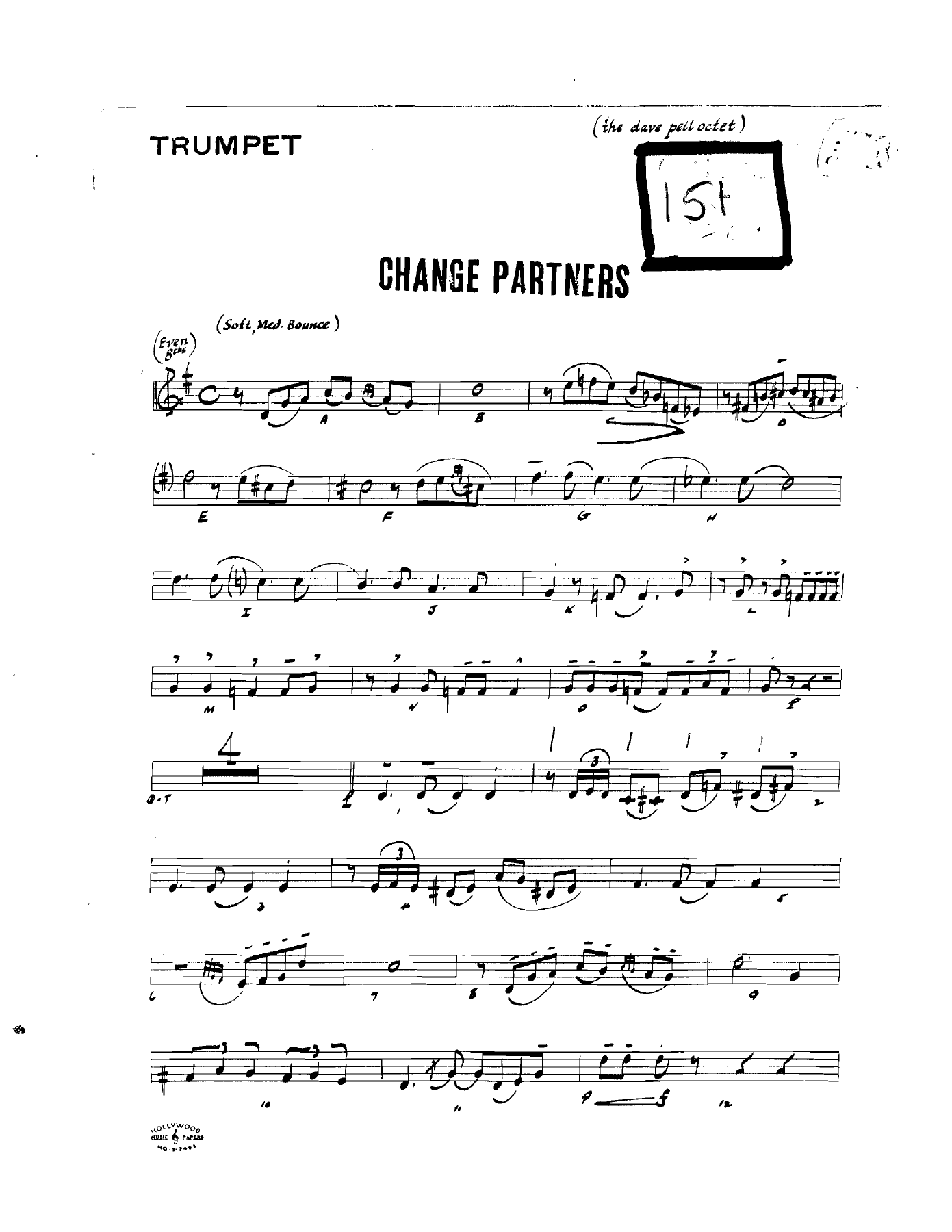 Change Partners — sheet music preview