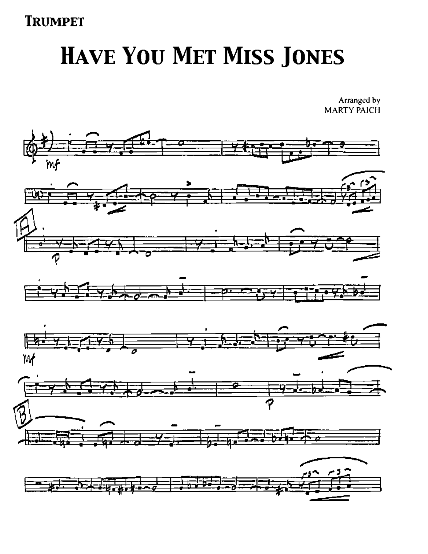 Have You Met Miss Jones — sheet music preview