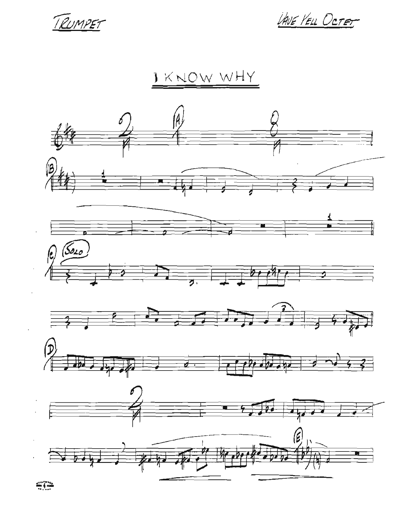 I Know Why — sheet music preview