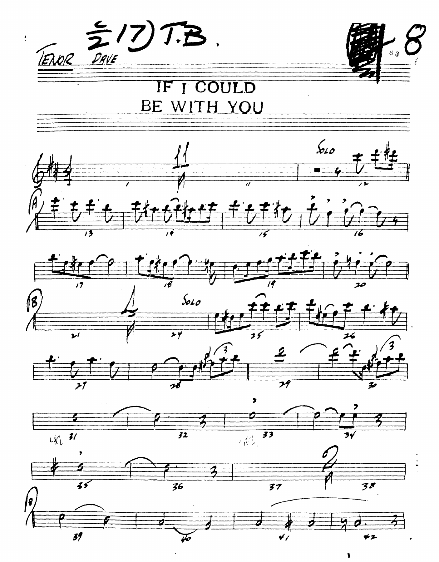 If I Could Be With You — sheet music preview