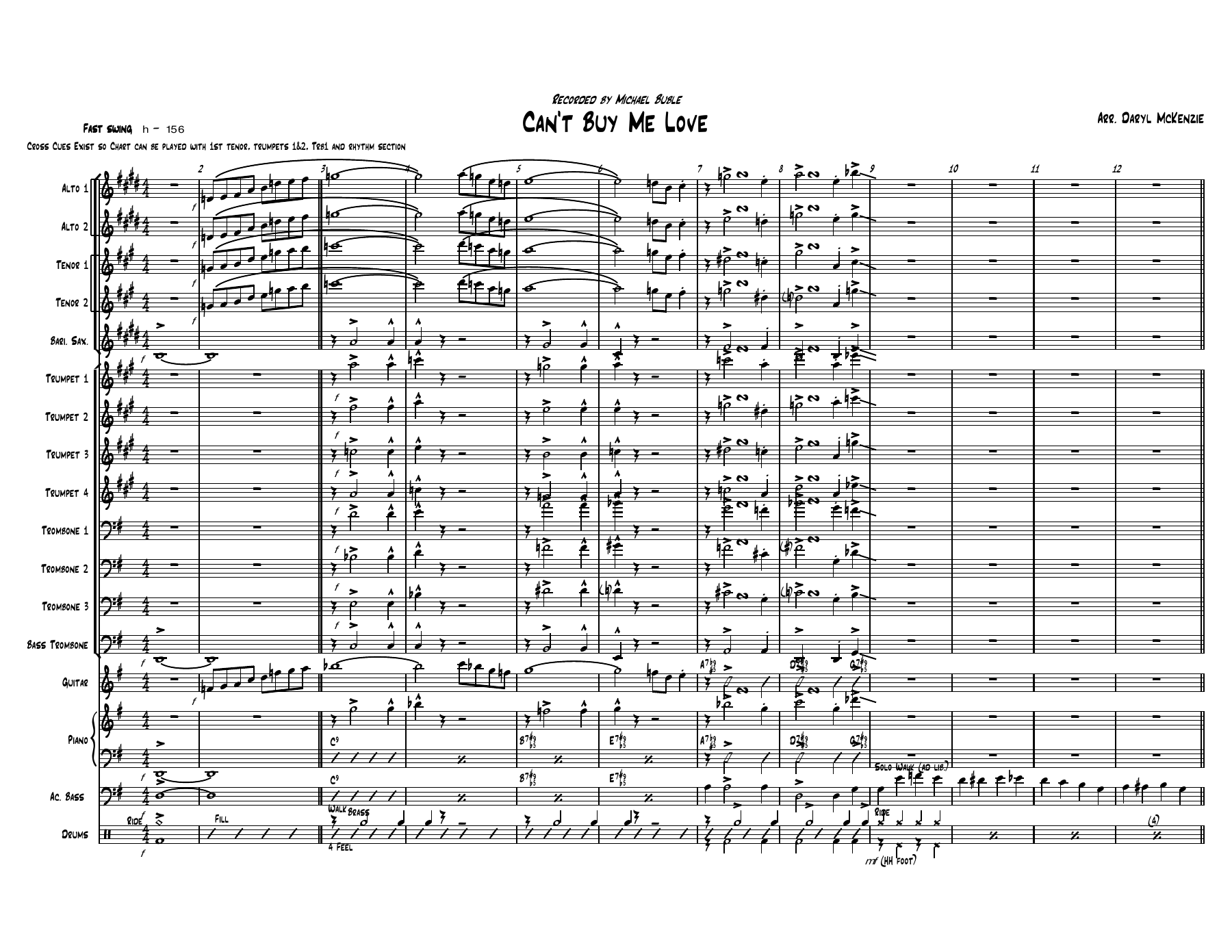 Can't Buy Me Love — sheet music preview