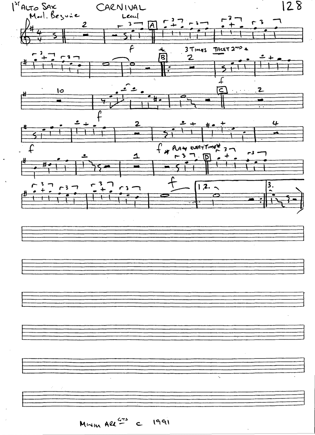 Carnival — sheet music preview