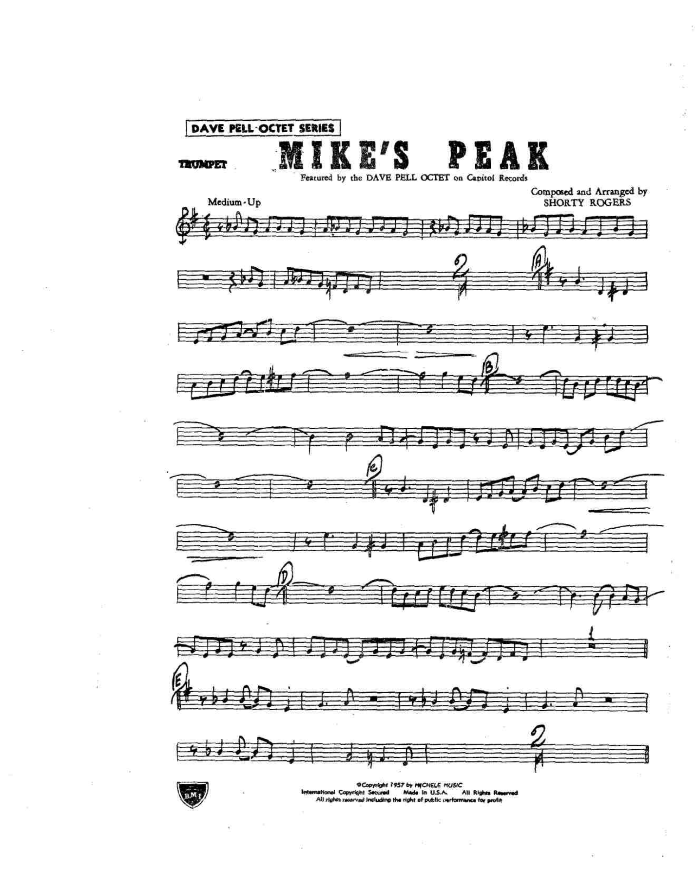 Mikes Peak — sheet music preview