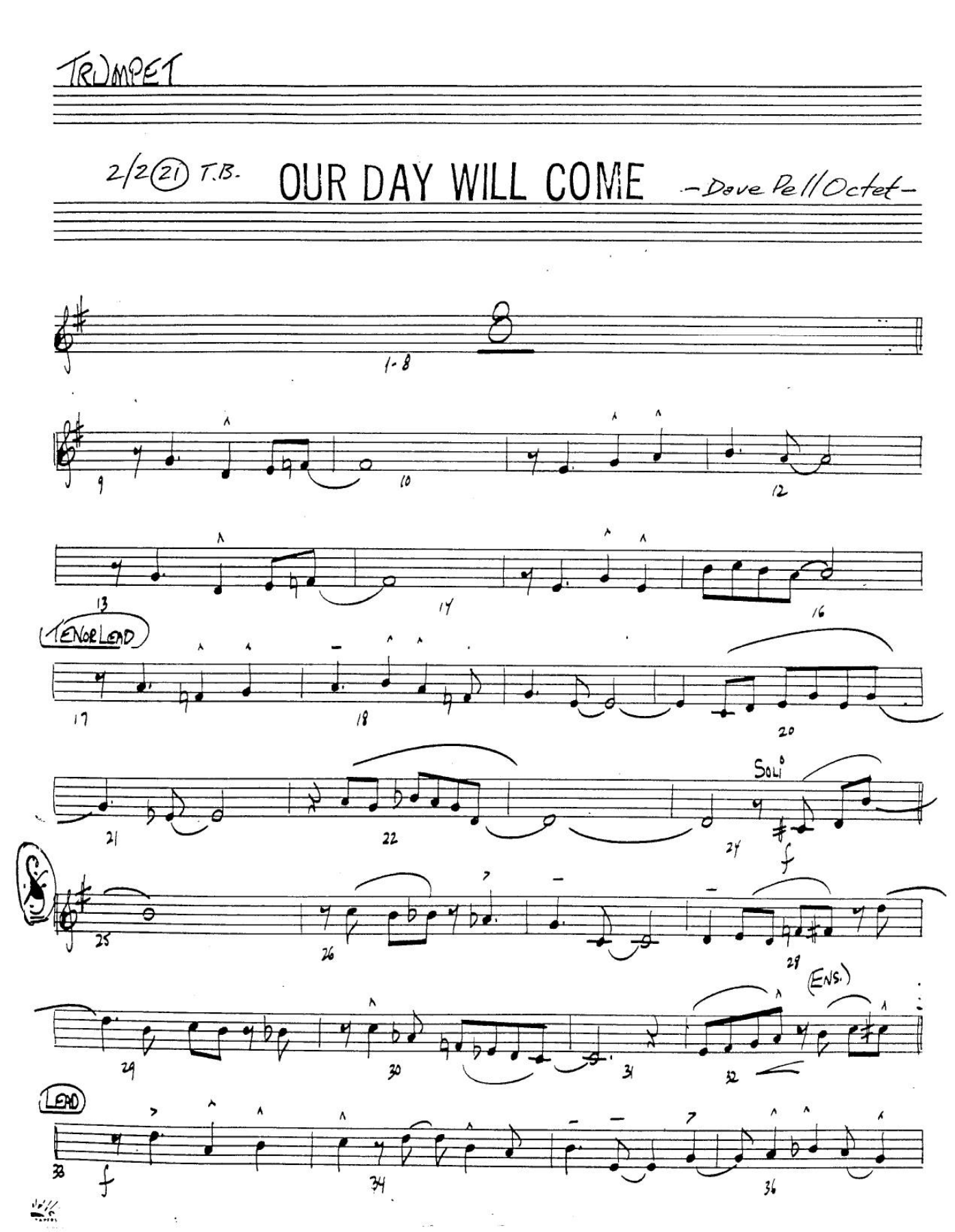 Our Day Will Come — sheet music preview