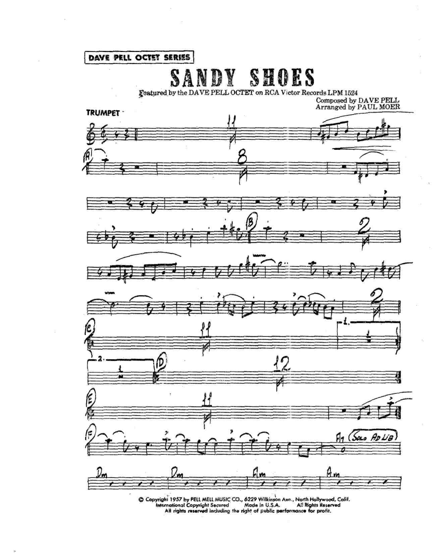 Sandy Shoes — sheet music preview