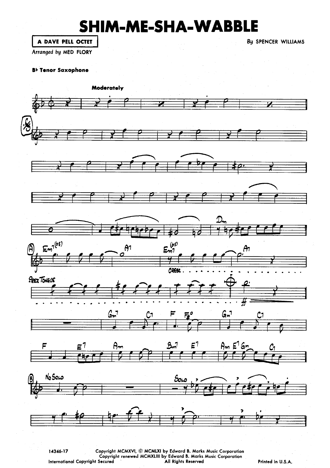 Shim-Me-Sha-Wobble — sheet music preview