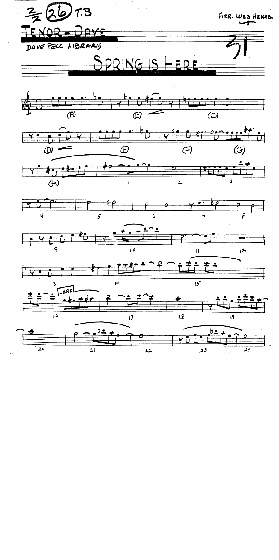 Spring Is Here — sheet music preview